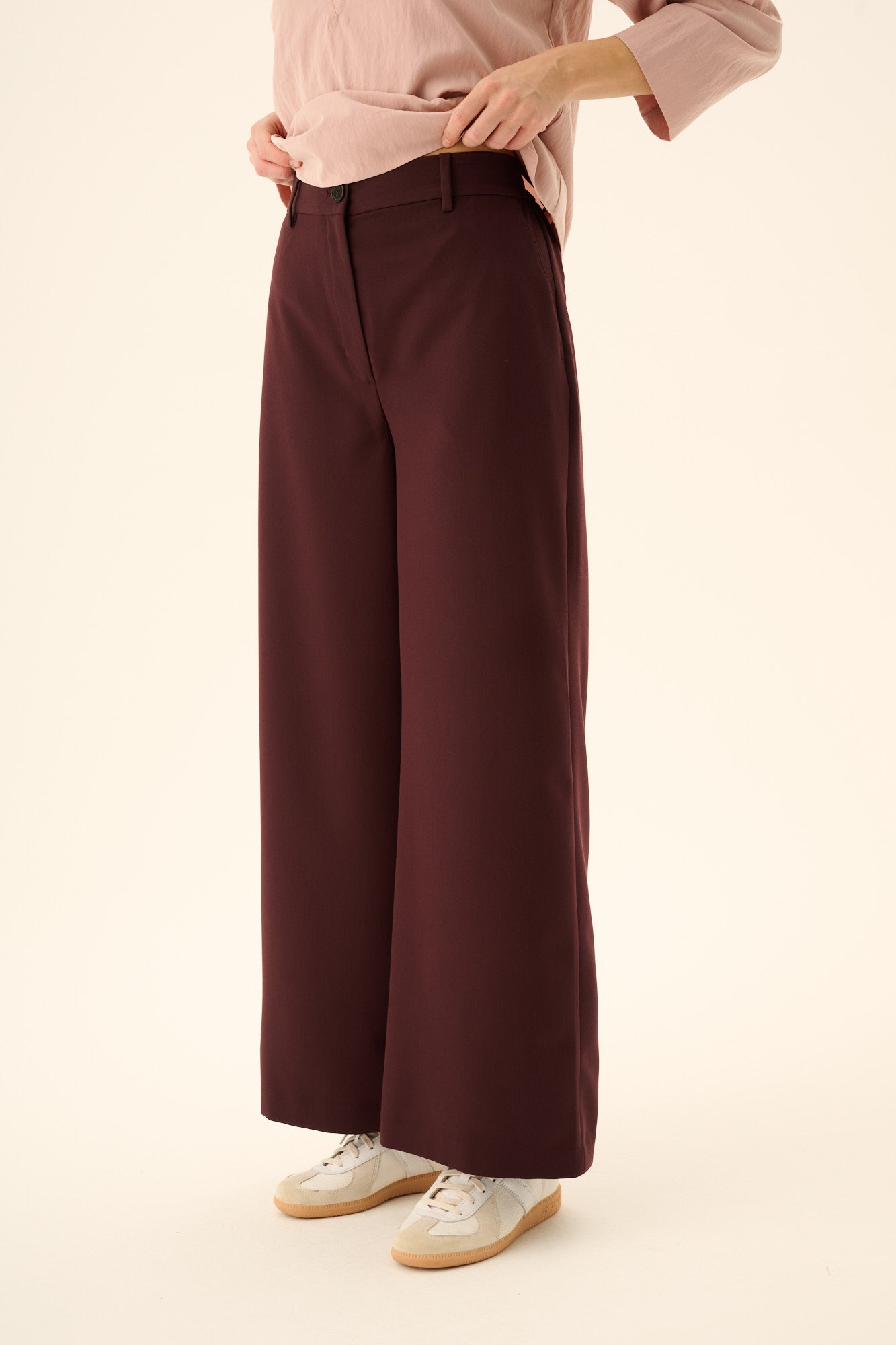 Rue de Tokyo PHELIA SOLID TAILORING Pants AUBERGINE