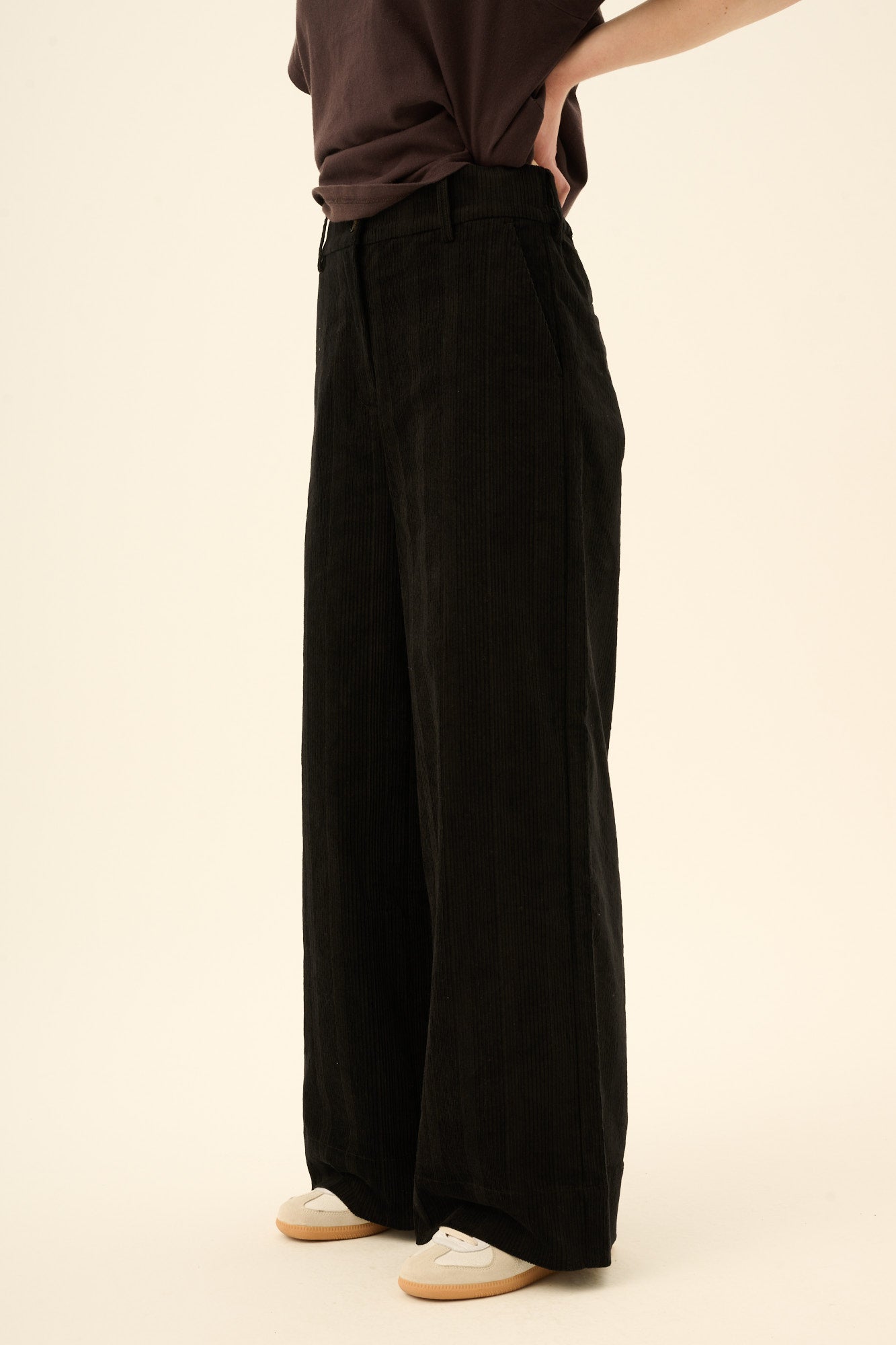 Rue de Tokyo PHILLY STRUCTURED CORDUROY Pants BLACK