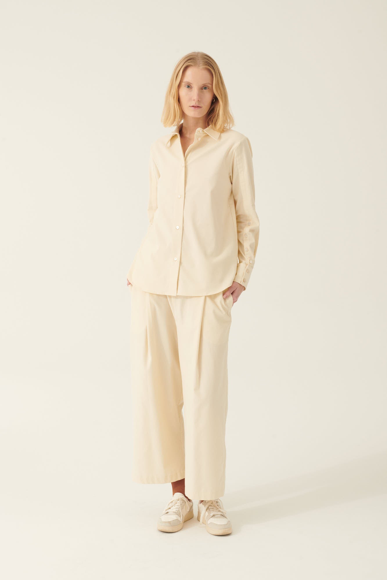 Rue de Tokyo PIA BABY CORD GOTS PANTS OFF WHITE