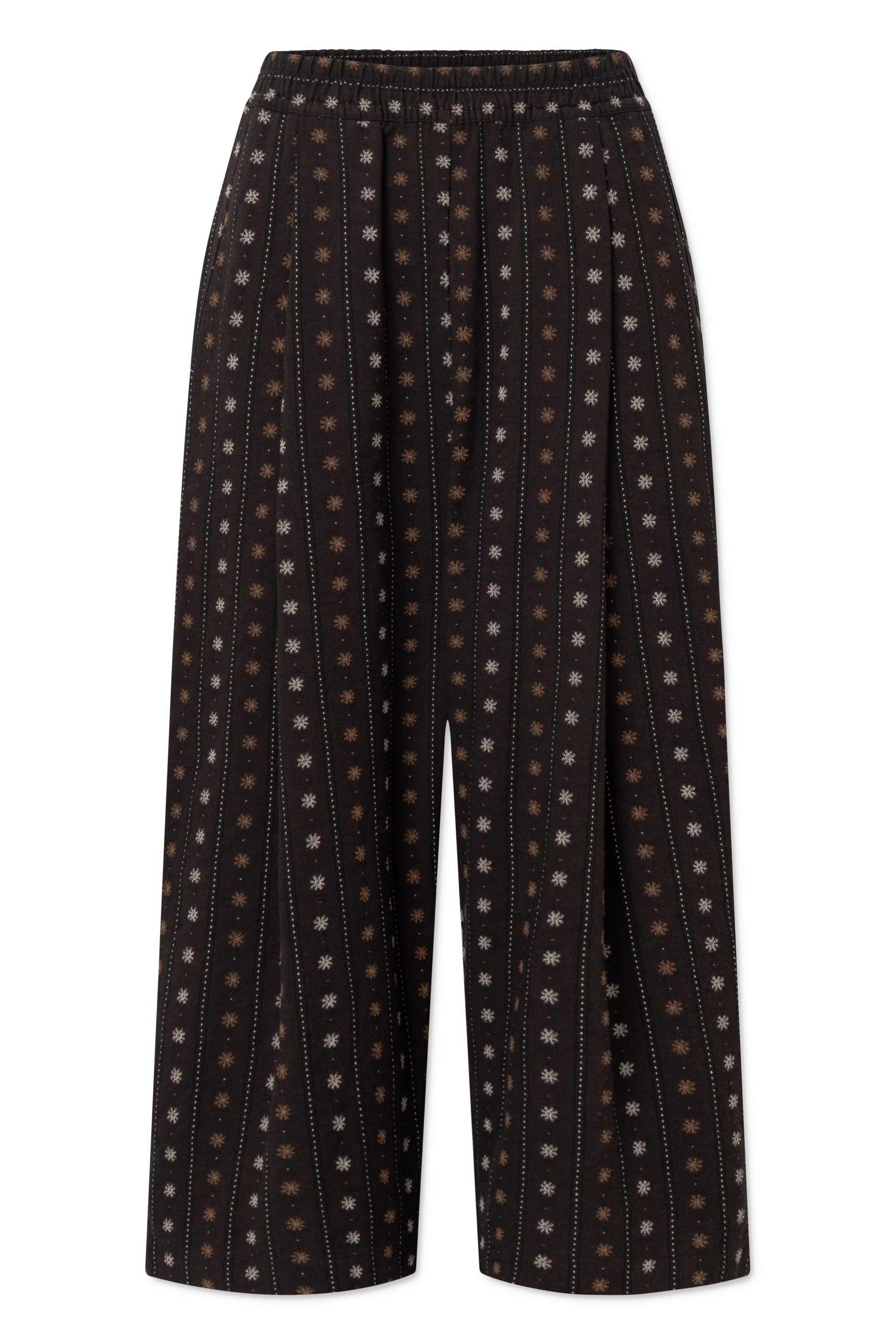Rue de Tokyo PIA FLOWER STRIPE Pants BROWN