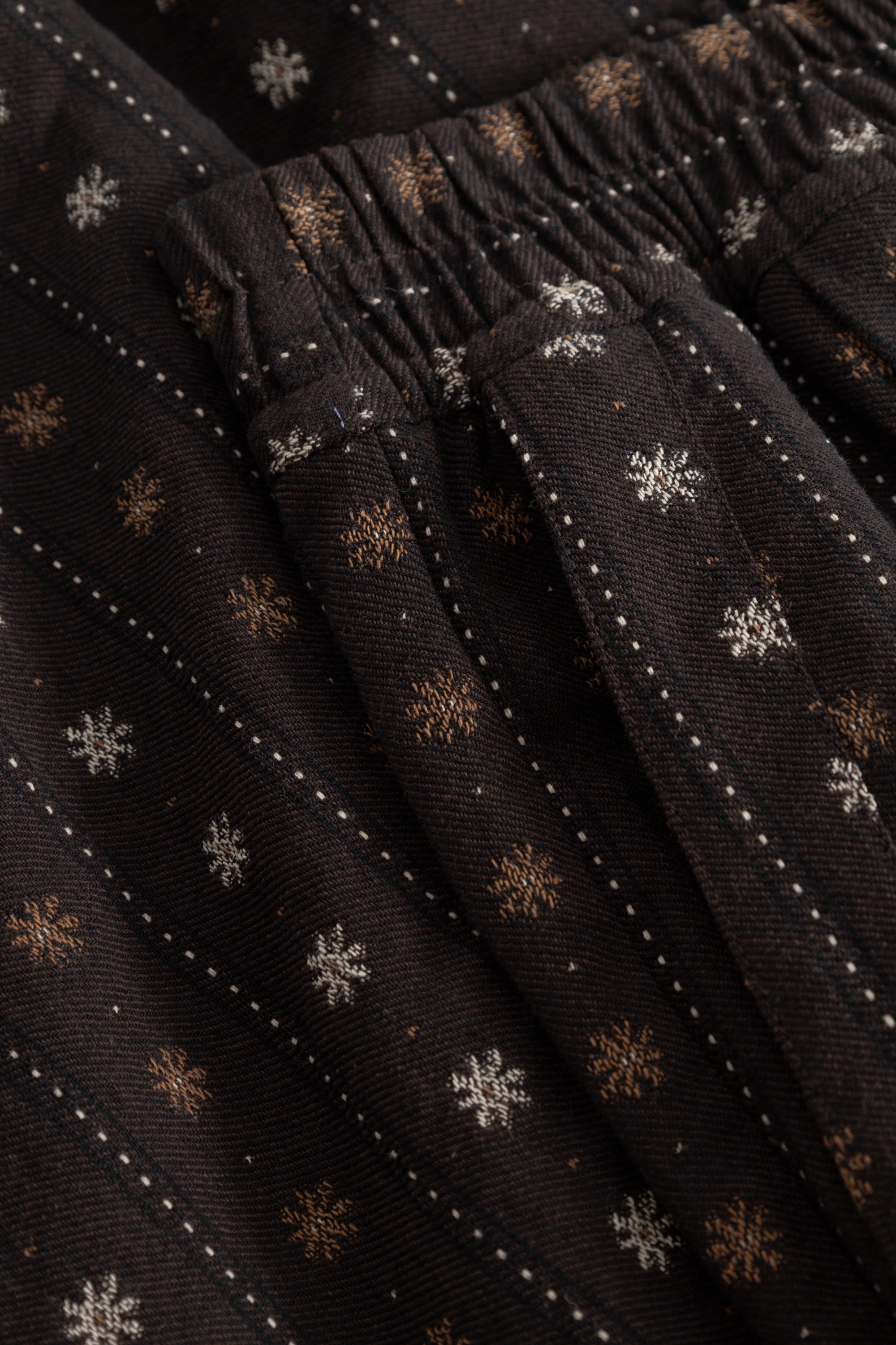 Rue de Tokyo PIA FLOWER STRIPE Pants BROWN