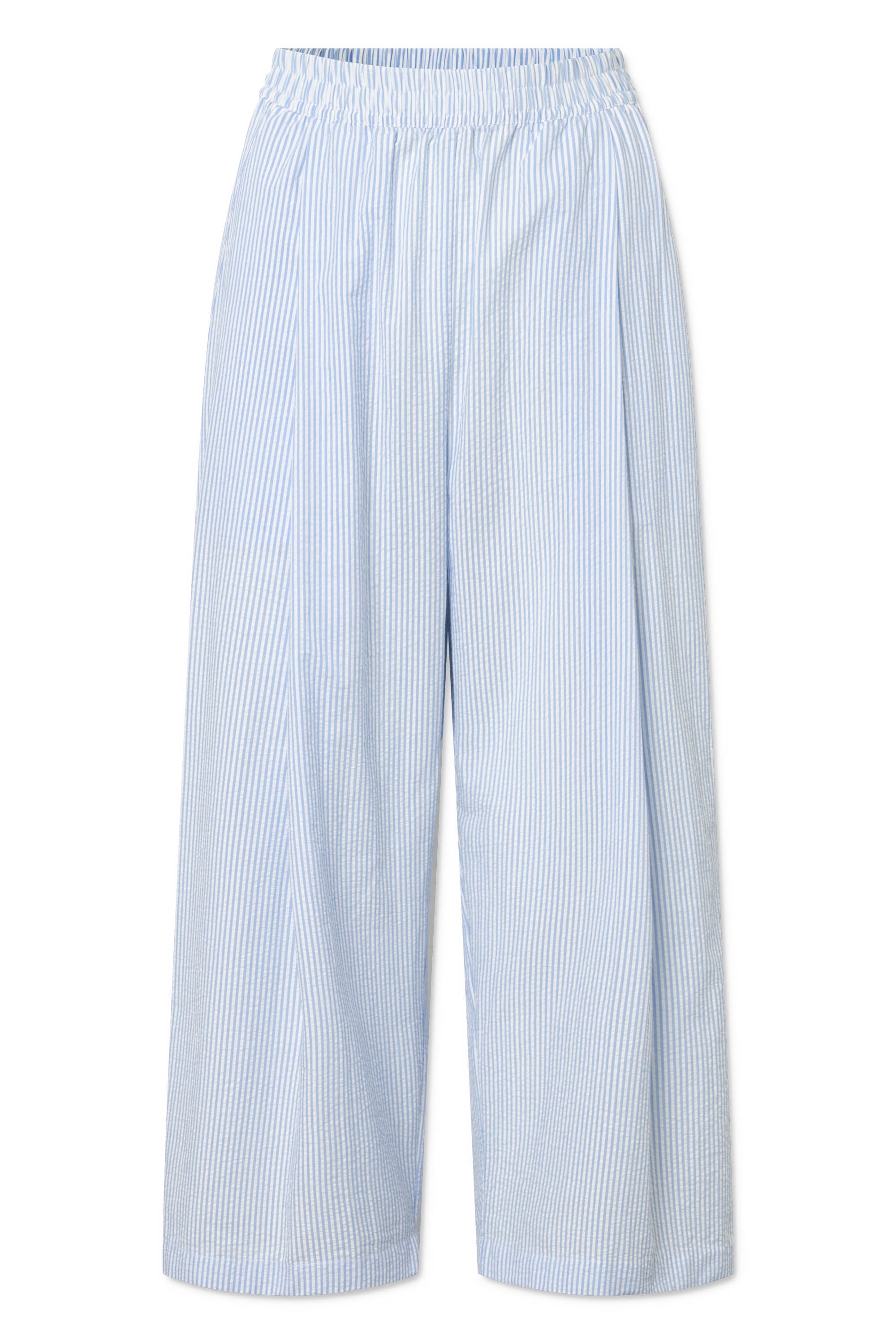 Rue de Tokyo PIA SOFT COTTON Pants WHITE & LIGHT BLUE STR