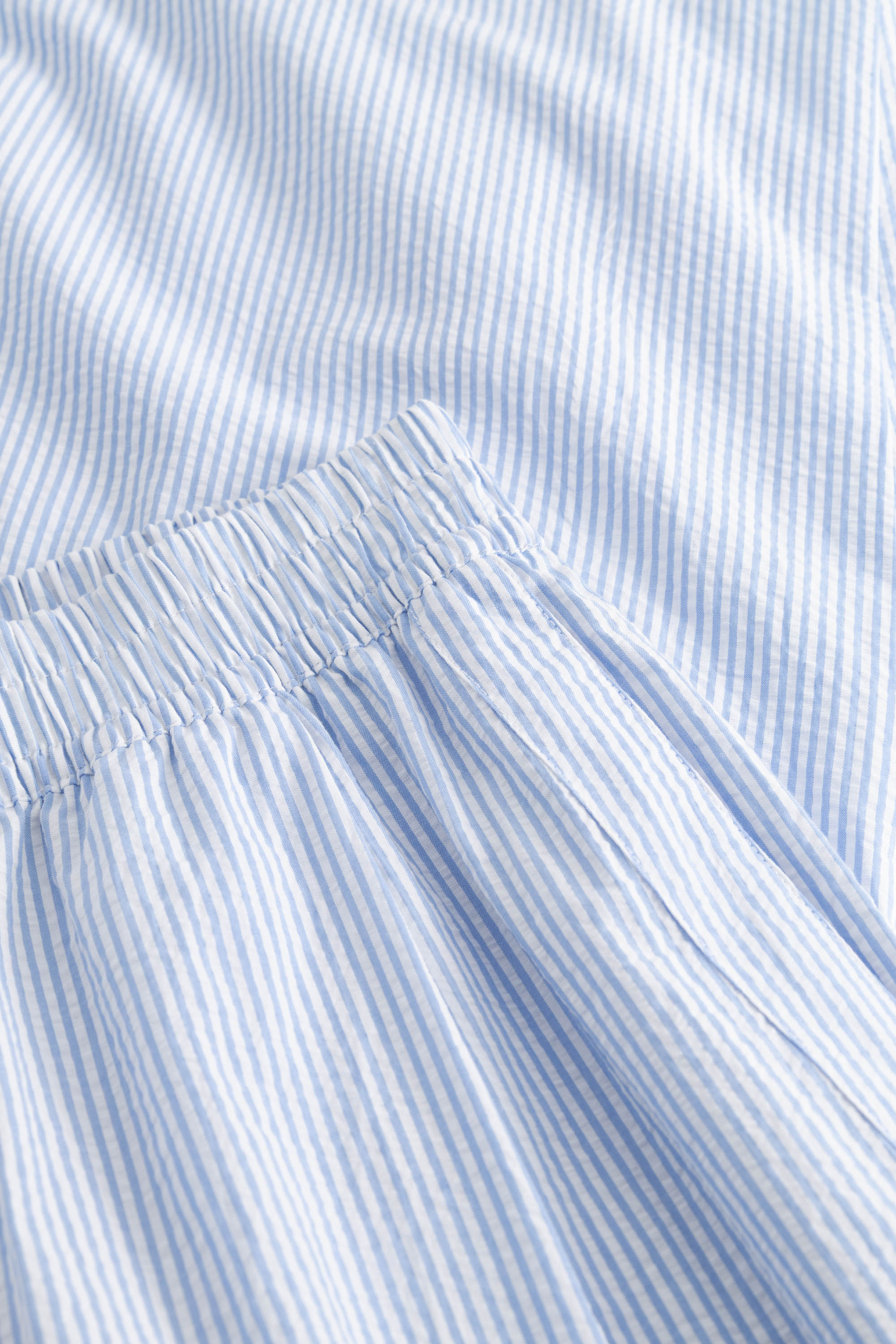 Rue de Tokyo PIA SOFT COTTON Pants WHITE & LIGHT BLUE STR