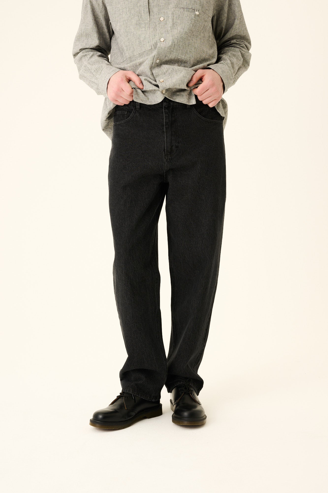 Rue de Tokyo PIERRE HEAVY DENIM Pants BLACK INDIGO DENIM