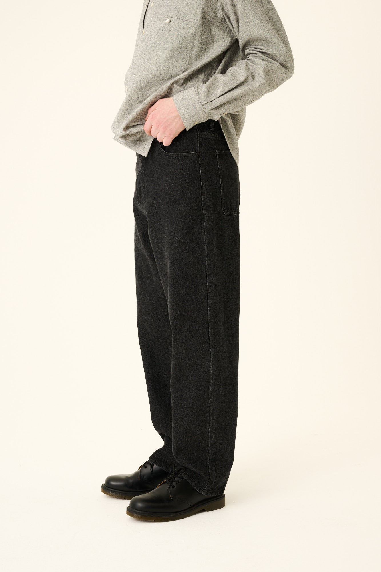 Rue de Tokyo PIERRE HEAVY DENIM Pants BLACK INDIGO DENIM