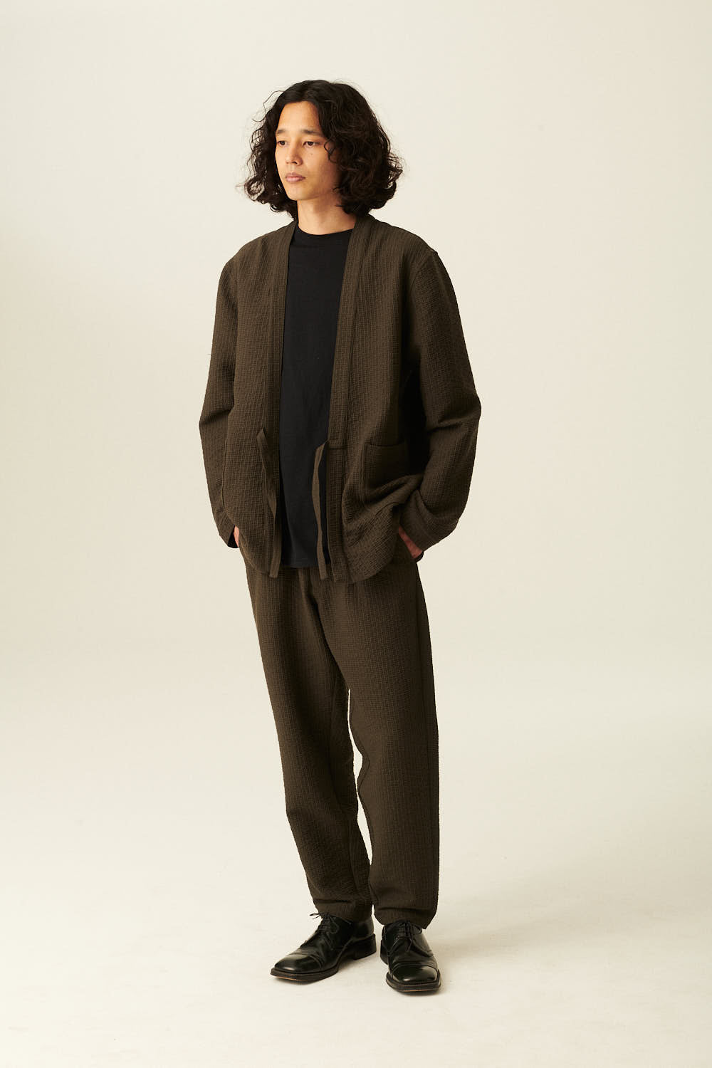 Rue de Tokyo PIETER DARK JACQUARD PANTS DARK GREEN