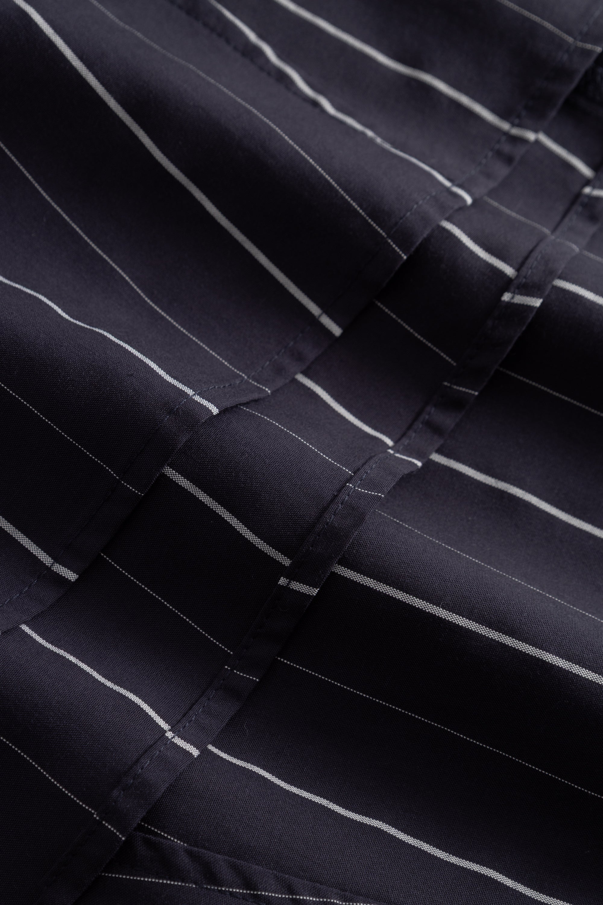 Rue de Tokyo PILAR STRIPED TENCEL Skirts DARK NAVY STRIPE