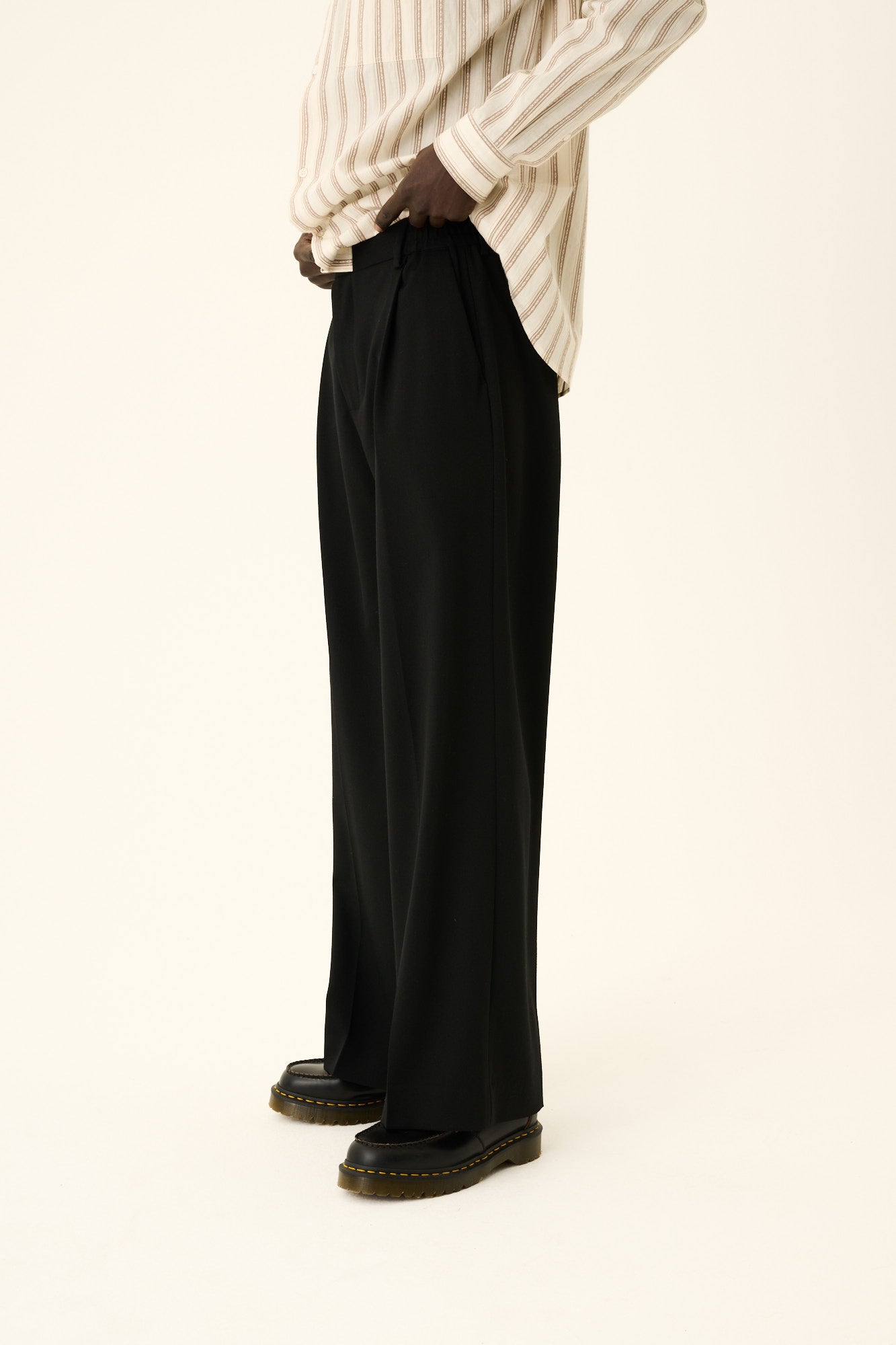 Rue de Tokyo PILOT JAPAN WOOL BLEND Pants BLACK