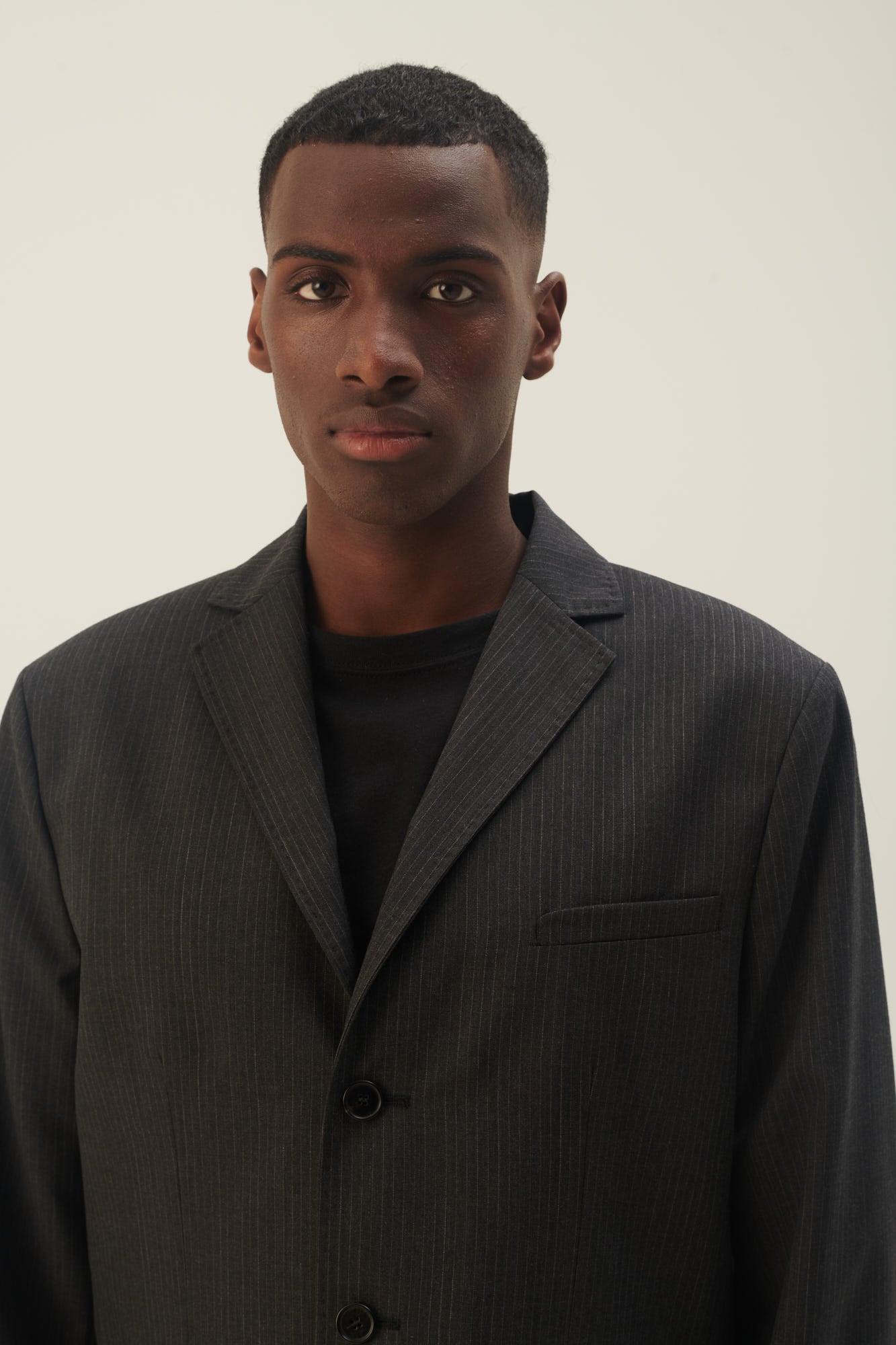 Rue de Tokyo PILOT WOOL PINSTRIPE PANTS