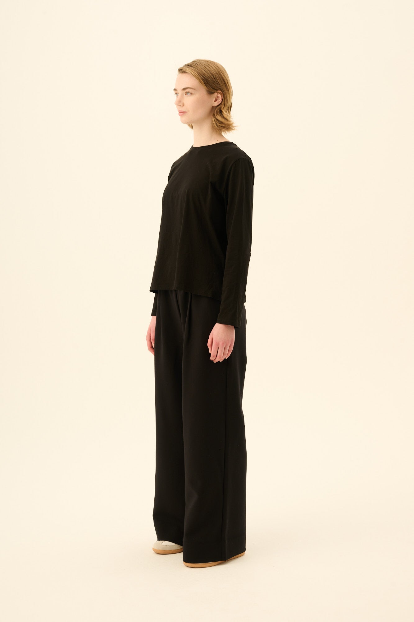 Rue de Tokyo PI WOOL VISCOSE Pants BLACK