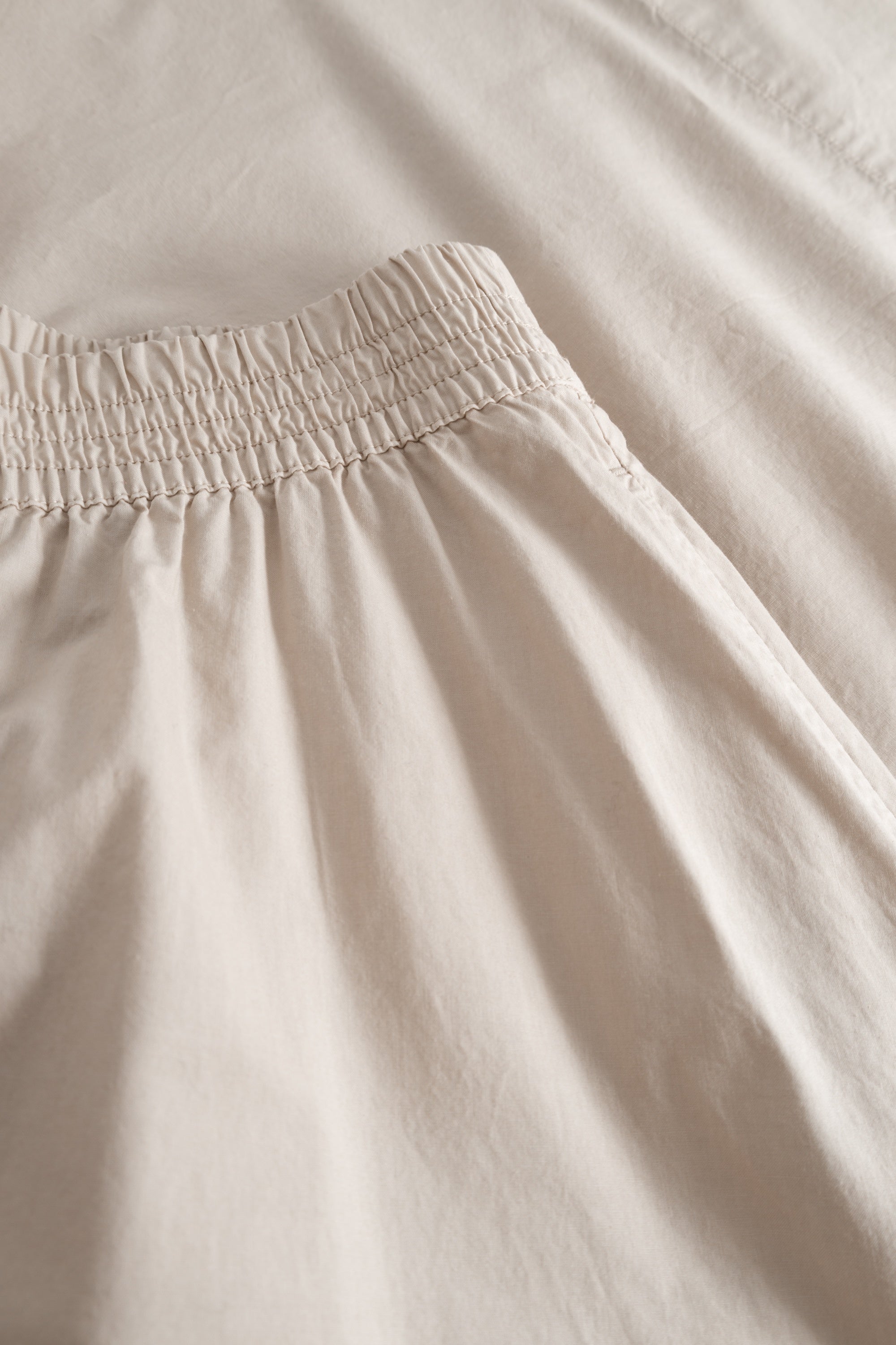 Rue de Tokyo POEMU ORGANIC GARMENT DYED POPLIN Skirts BEIGE