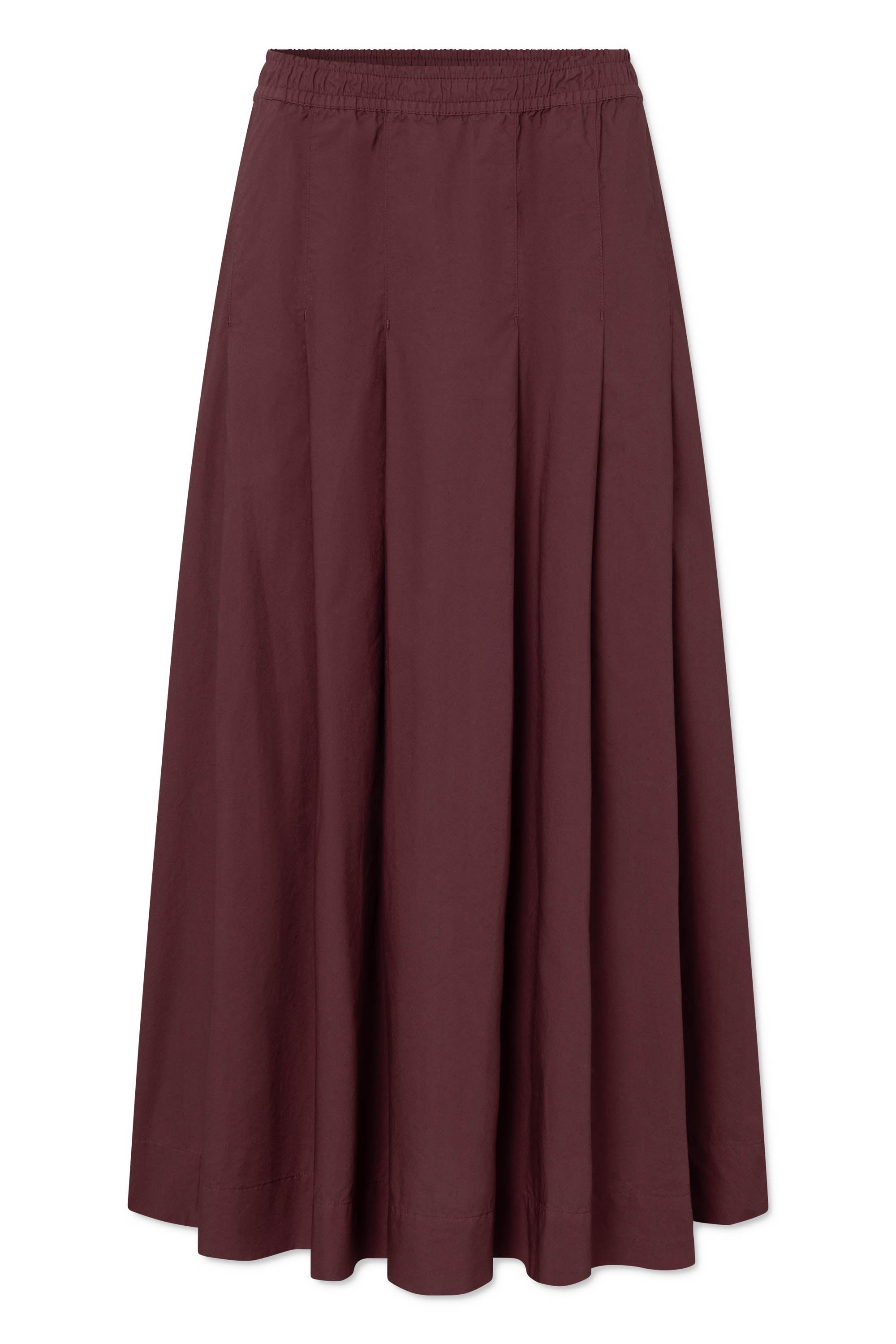 Rue de Tokyo POLLY ORGANIC GARMENT DYED POPLIN Skirts BURGUNDY