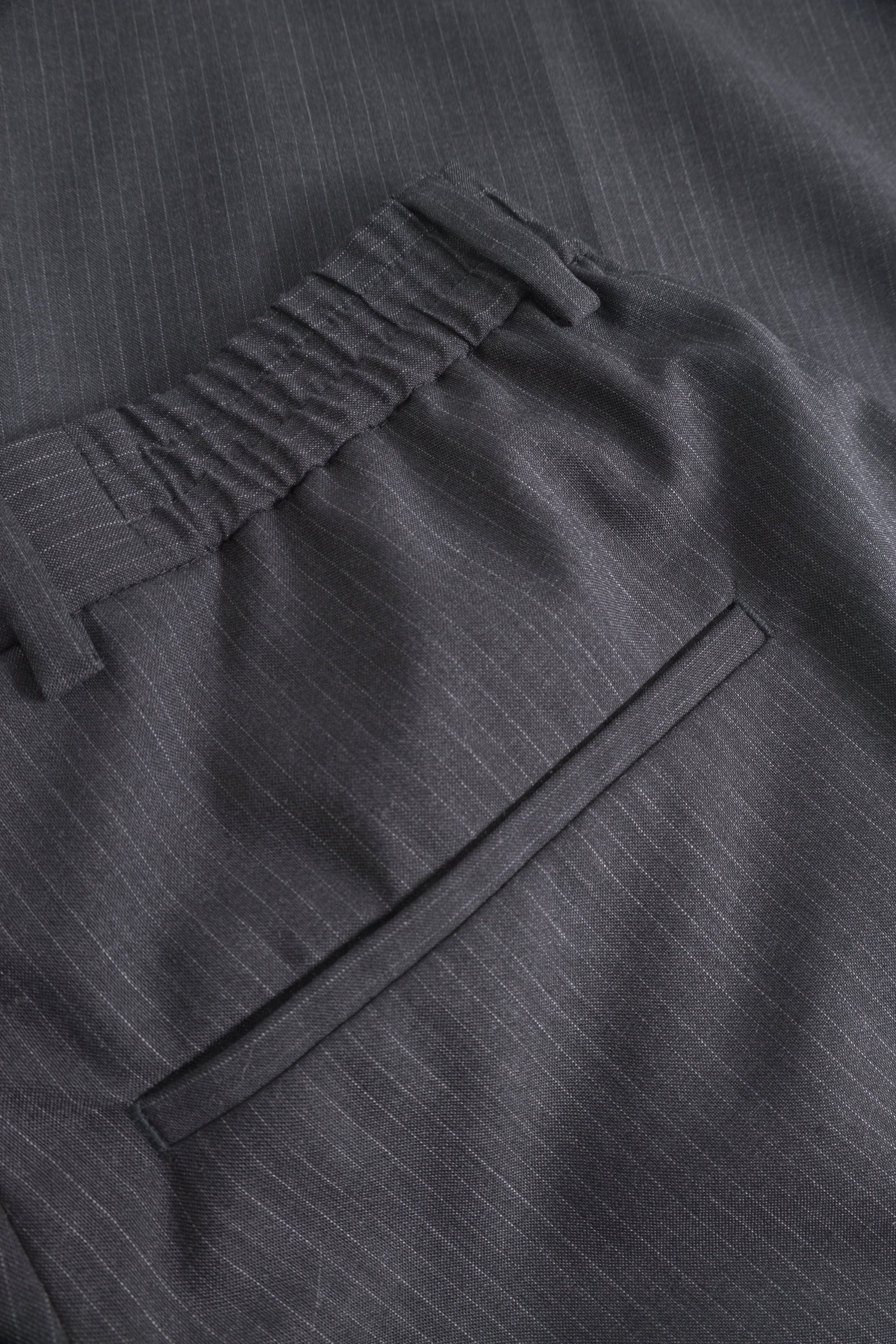 Rue de Tokyo POLL WOOL PINSTRIPE PANTS GREY PIN STRIPE