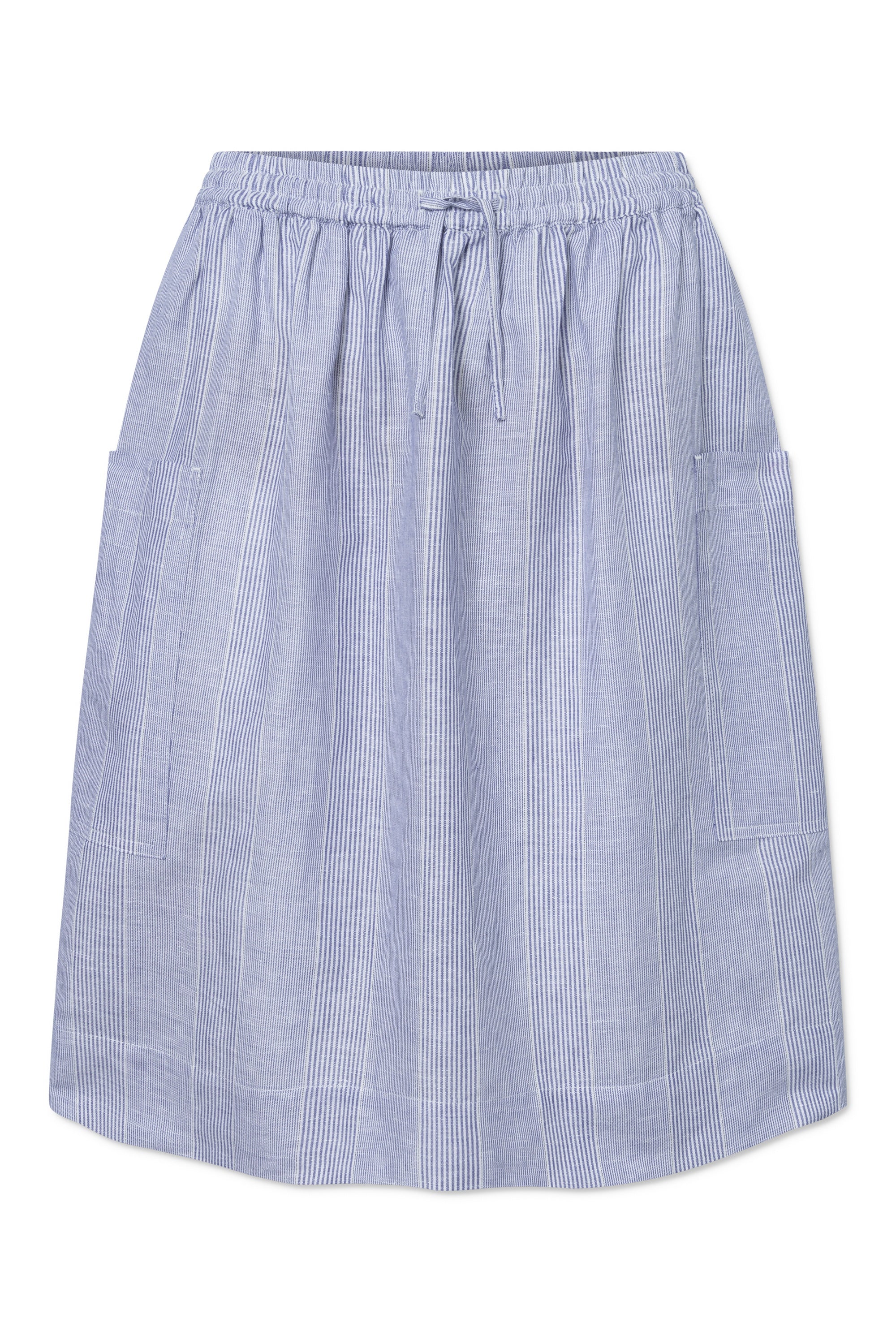 Rue de Tokyo PORUKA LIGHT LINEN STRIPE Skirts BLUE DUAL STRIPE