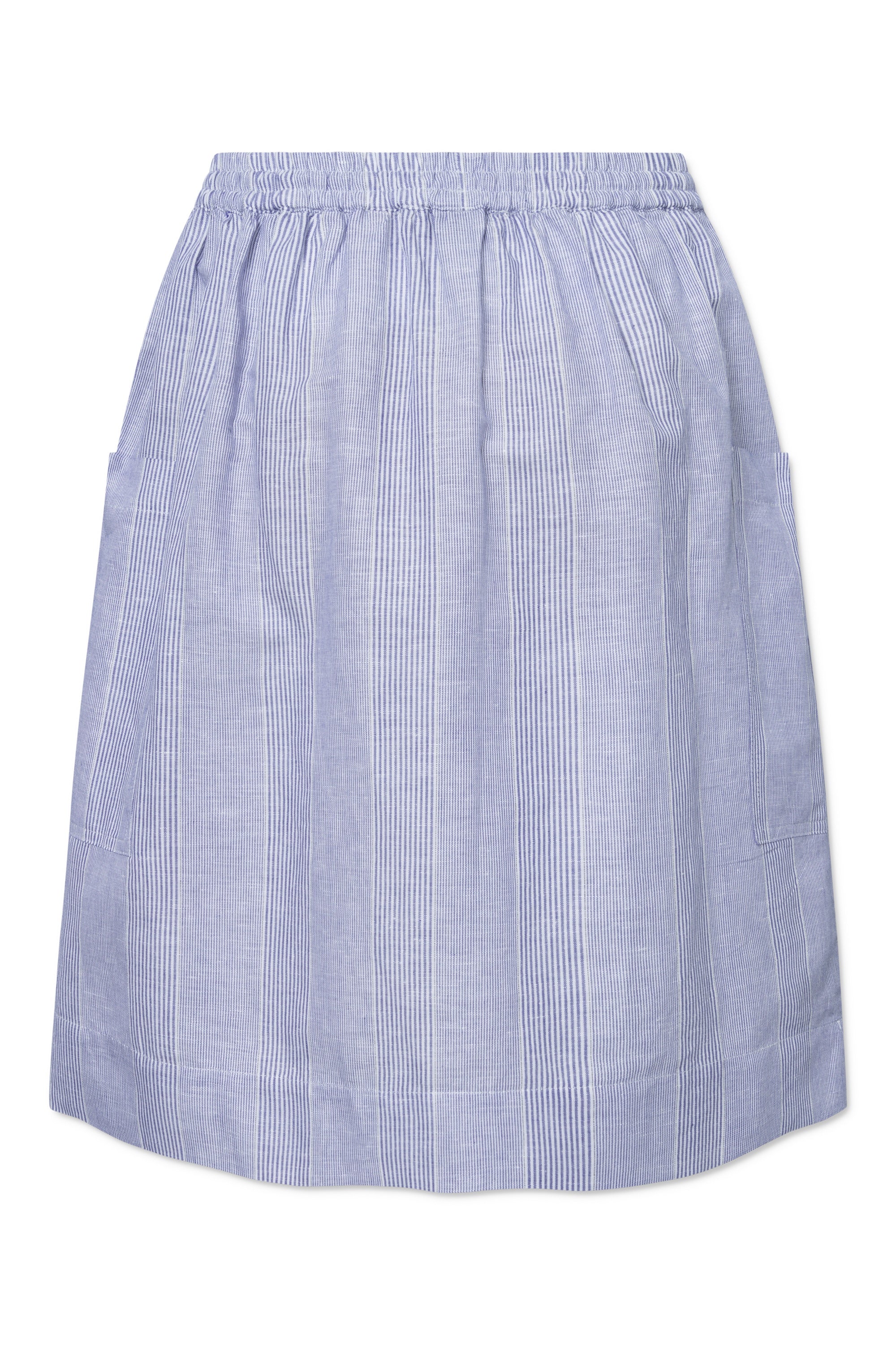 Rue de Tokyo PORUKA LIGHT LINEN STRIPE Skirts BLUE DUAL STRIPE
