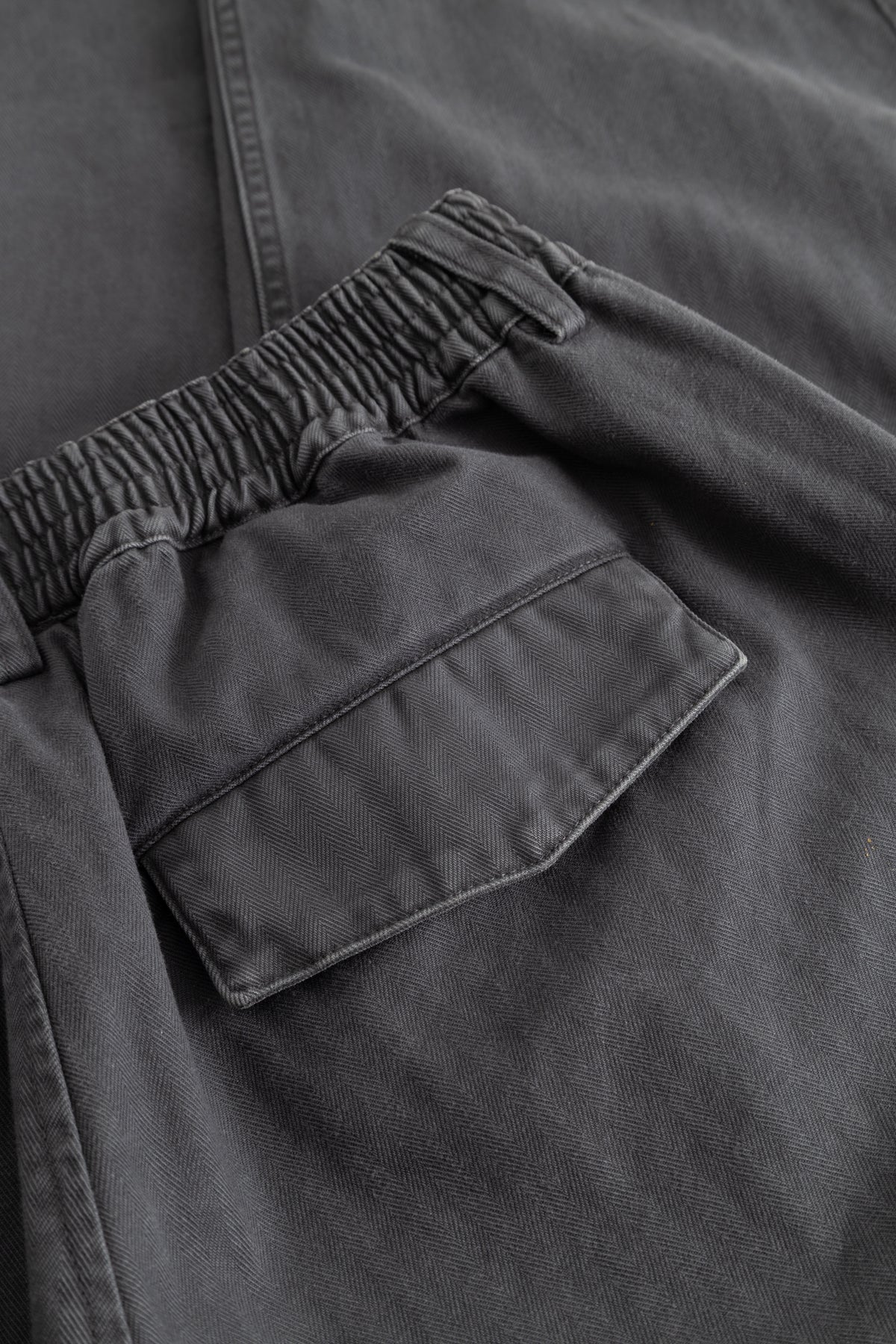 Rue de Tokyo PRESLEY WASHED HERRINGBONE Pants GREY HERRINGBONE