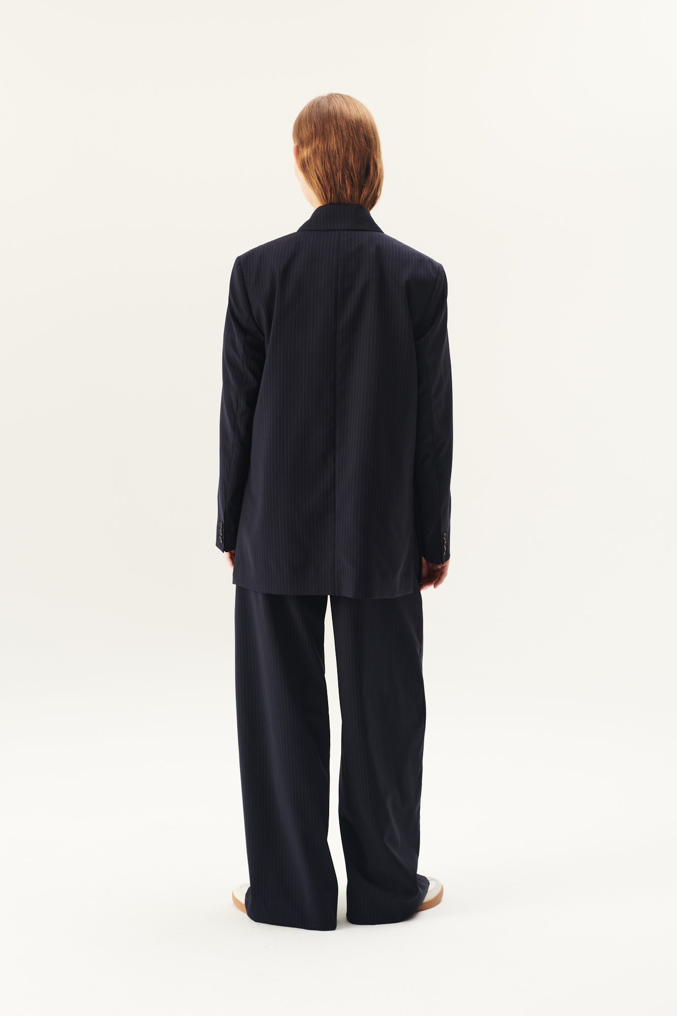 Rue de Tokyo PRISILA VIRGIN WOOL PINSTRIPE PANTS