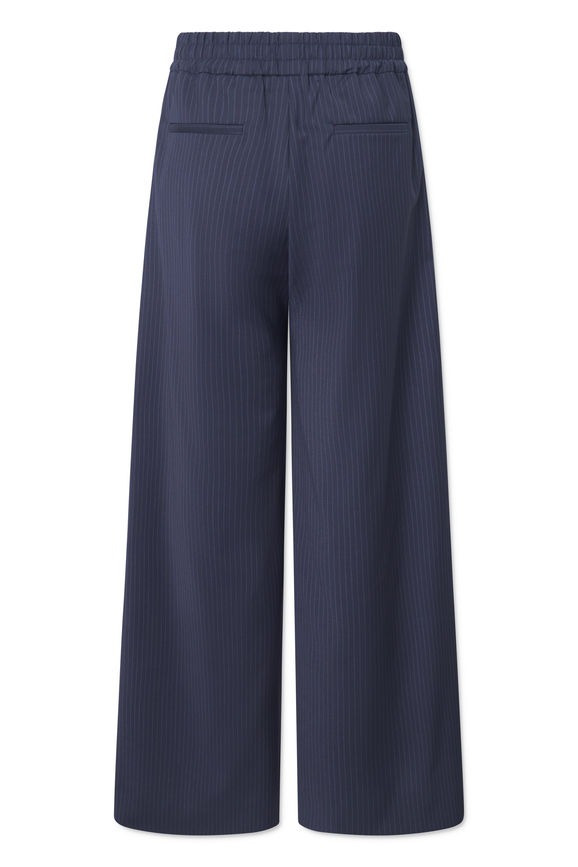 Rue de Tokyo PRISILA VIRGIN WOOL PINSTRIPE PANTS NAVY / BLUE STRIPE