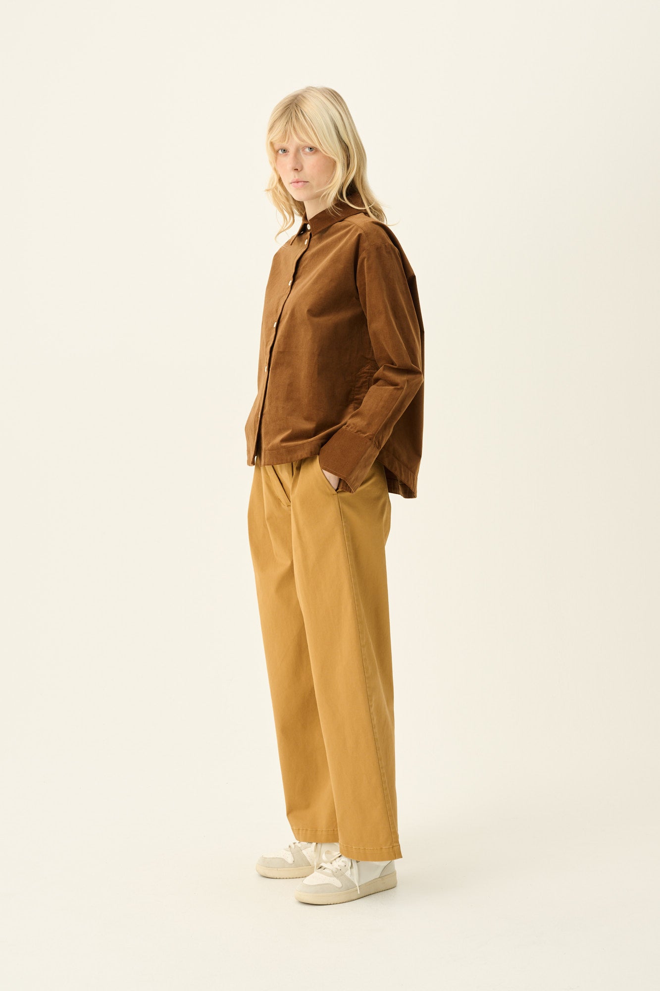 Rue de Tokyo PRUDIE ORGANIC TWILL Pants AMBER BROWN