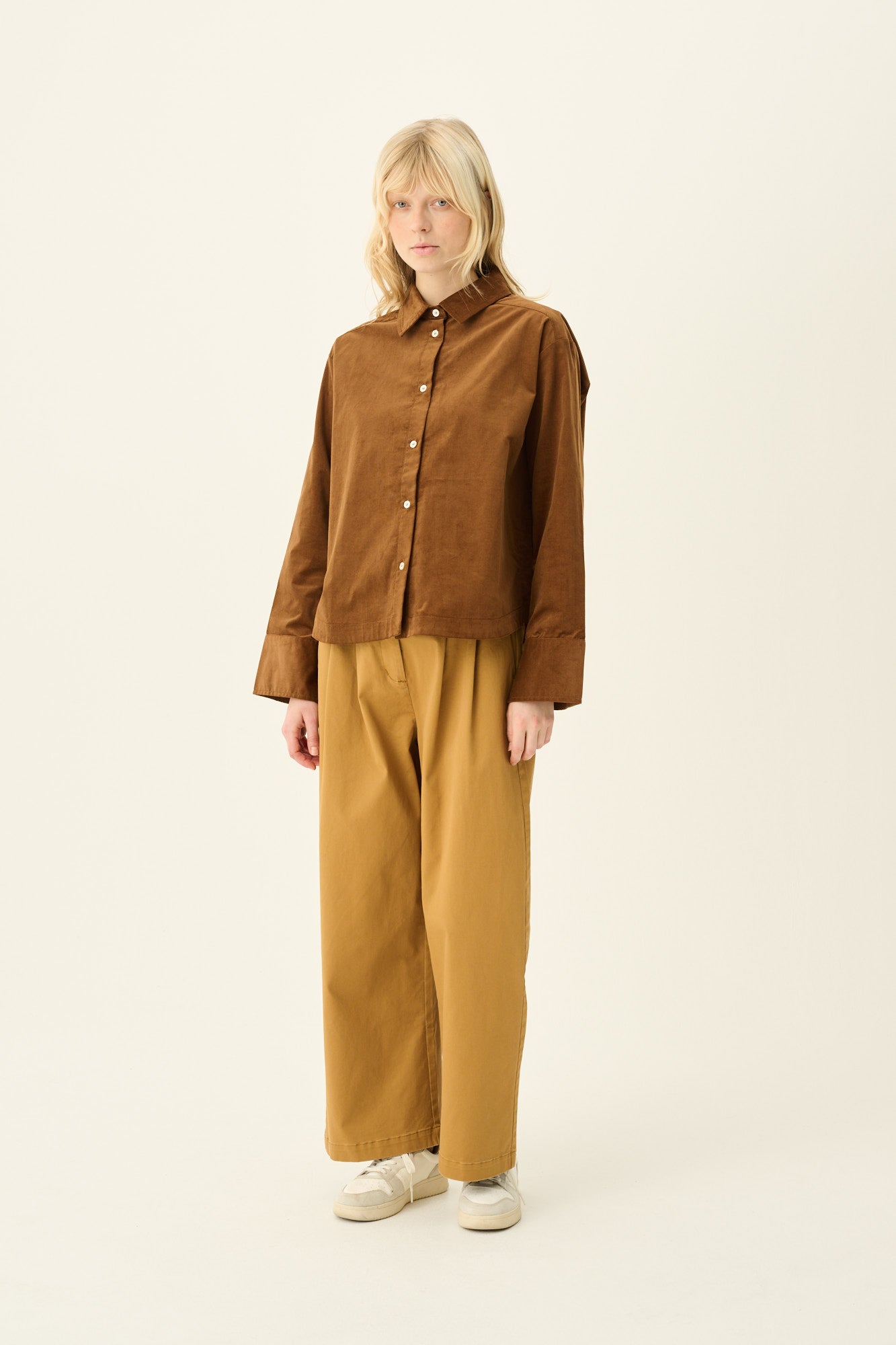 Rue de Tokyo PRUDIE ORGANIC TWILL Pants AMBER BROWN