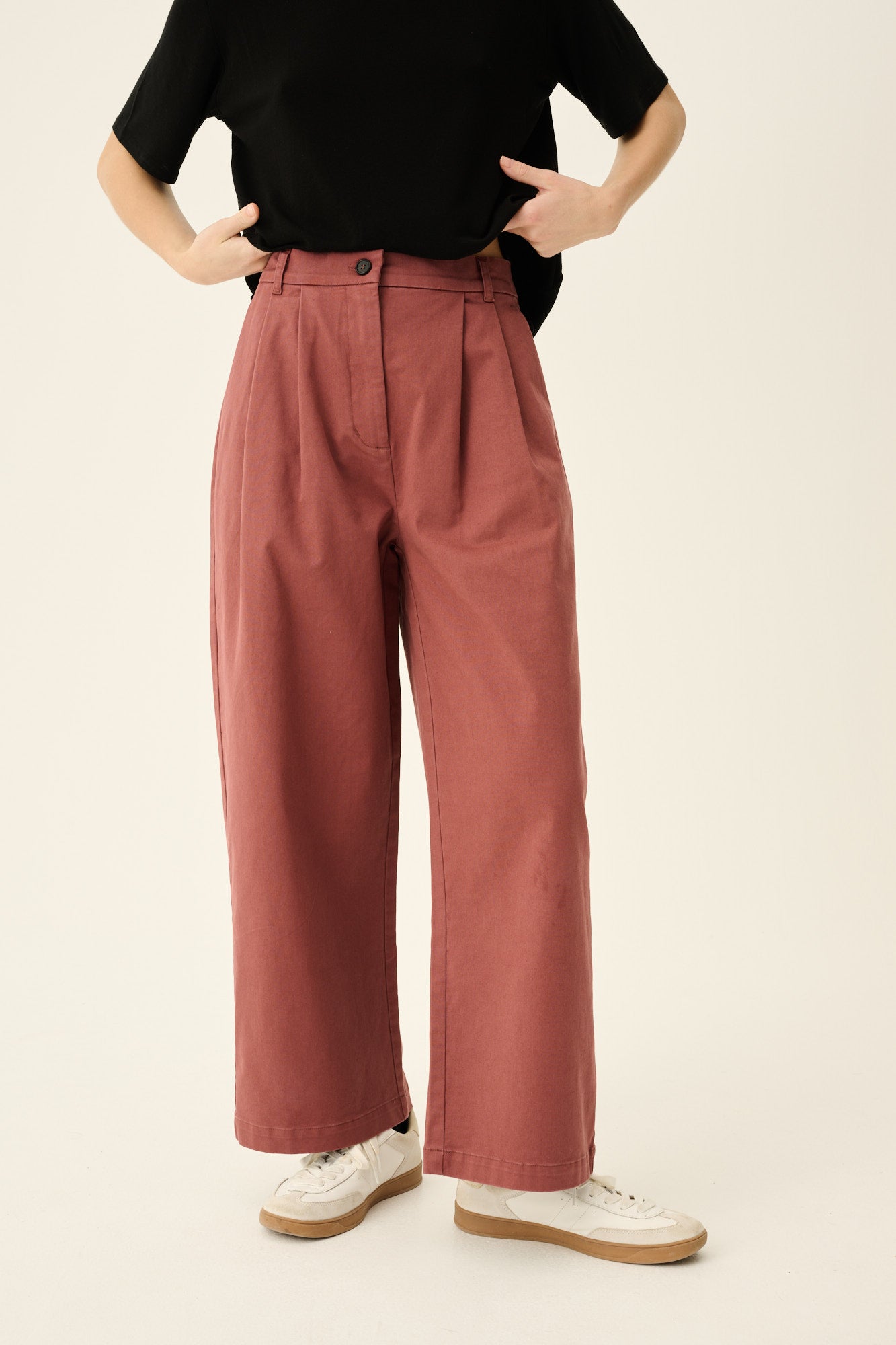 Rue de Tokyo PRUDIE ORGANIC TWILL Pants BERRY ROSE