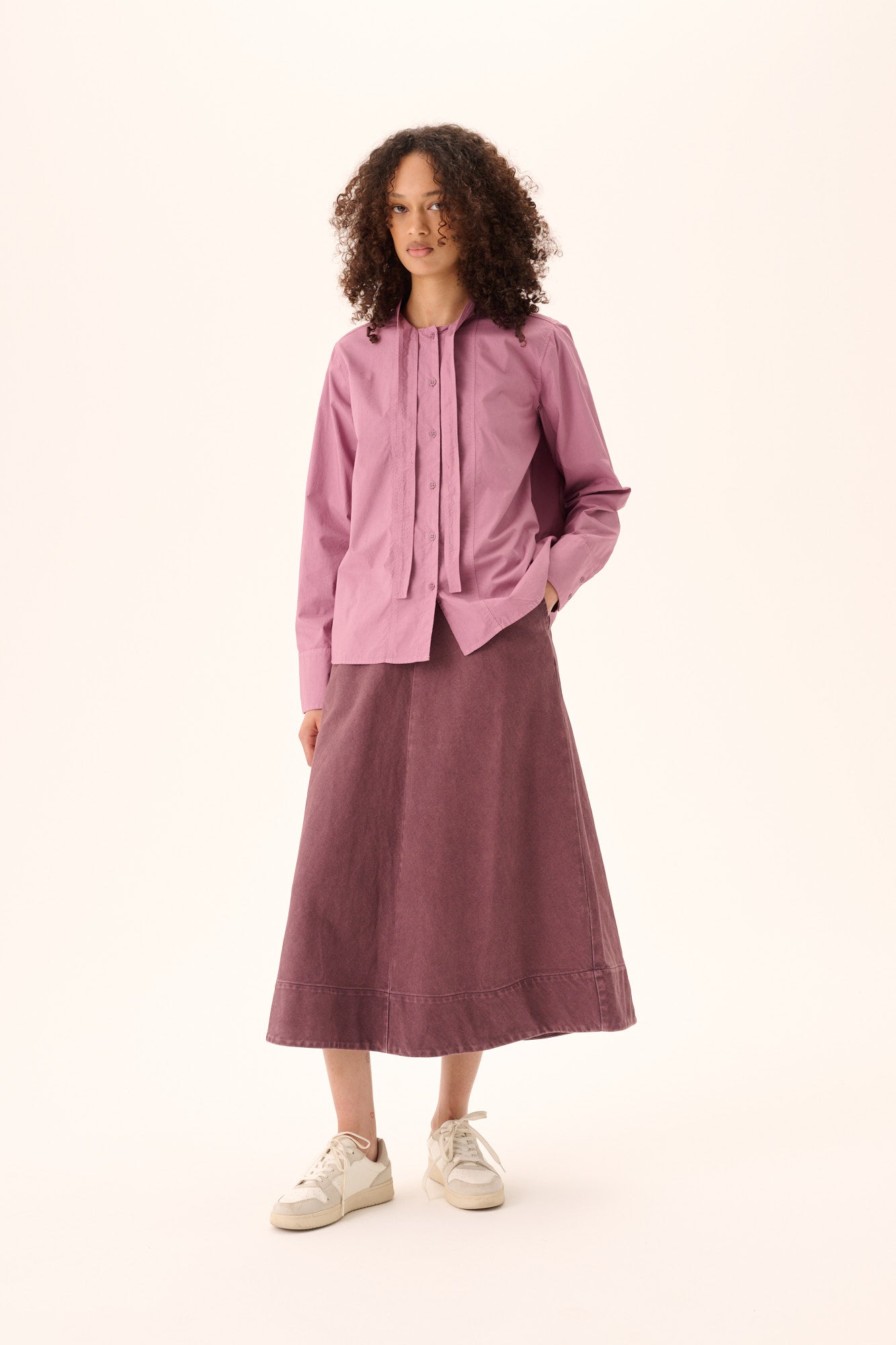 Rue de Tokyo PRYMA FADED TWILL Skirts FADED MAUVE