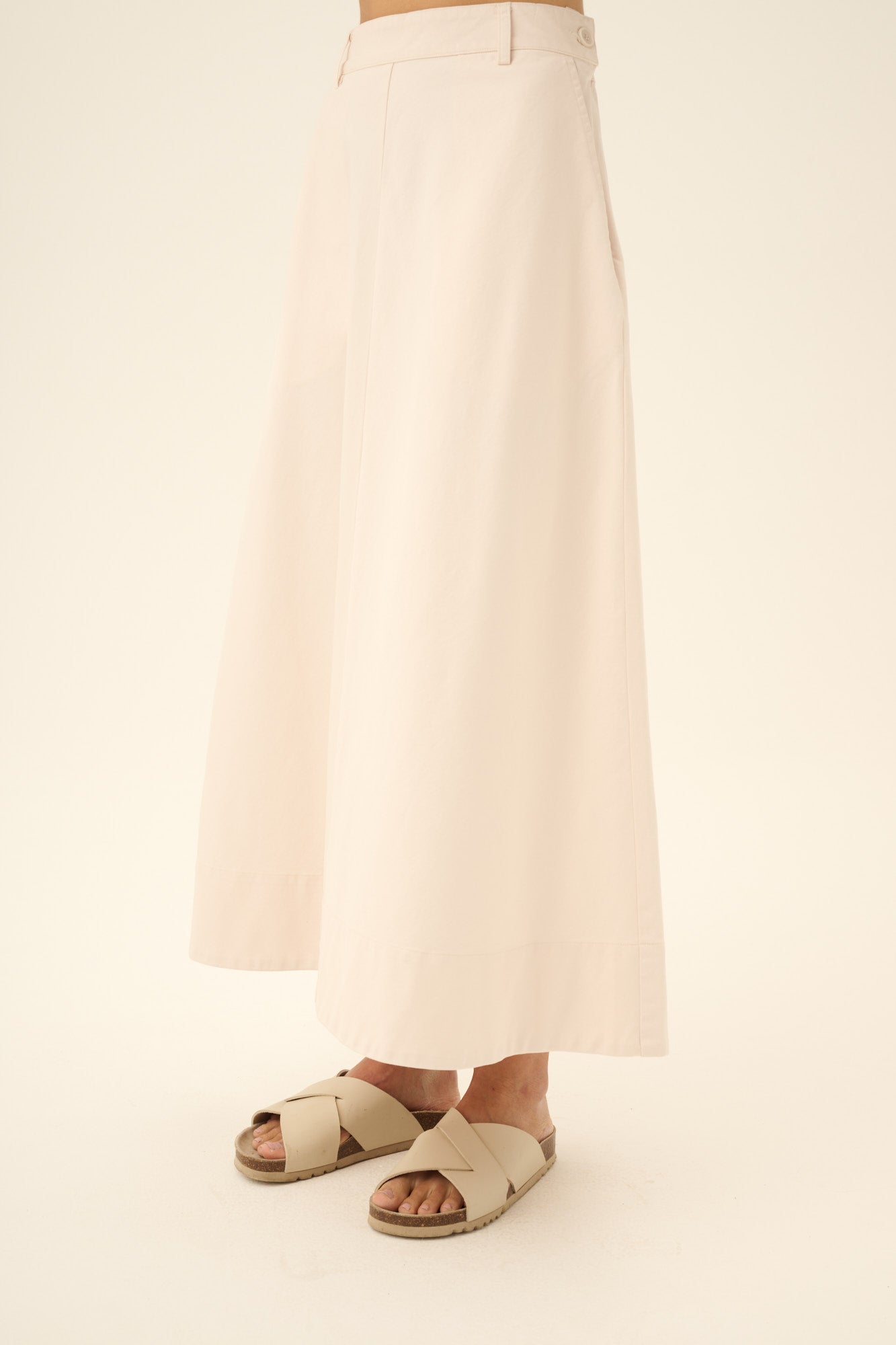 Rue de Tokyo PRYMA TWILL Skirts EGGSHELL