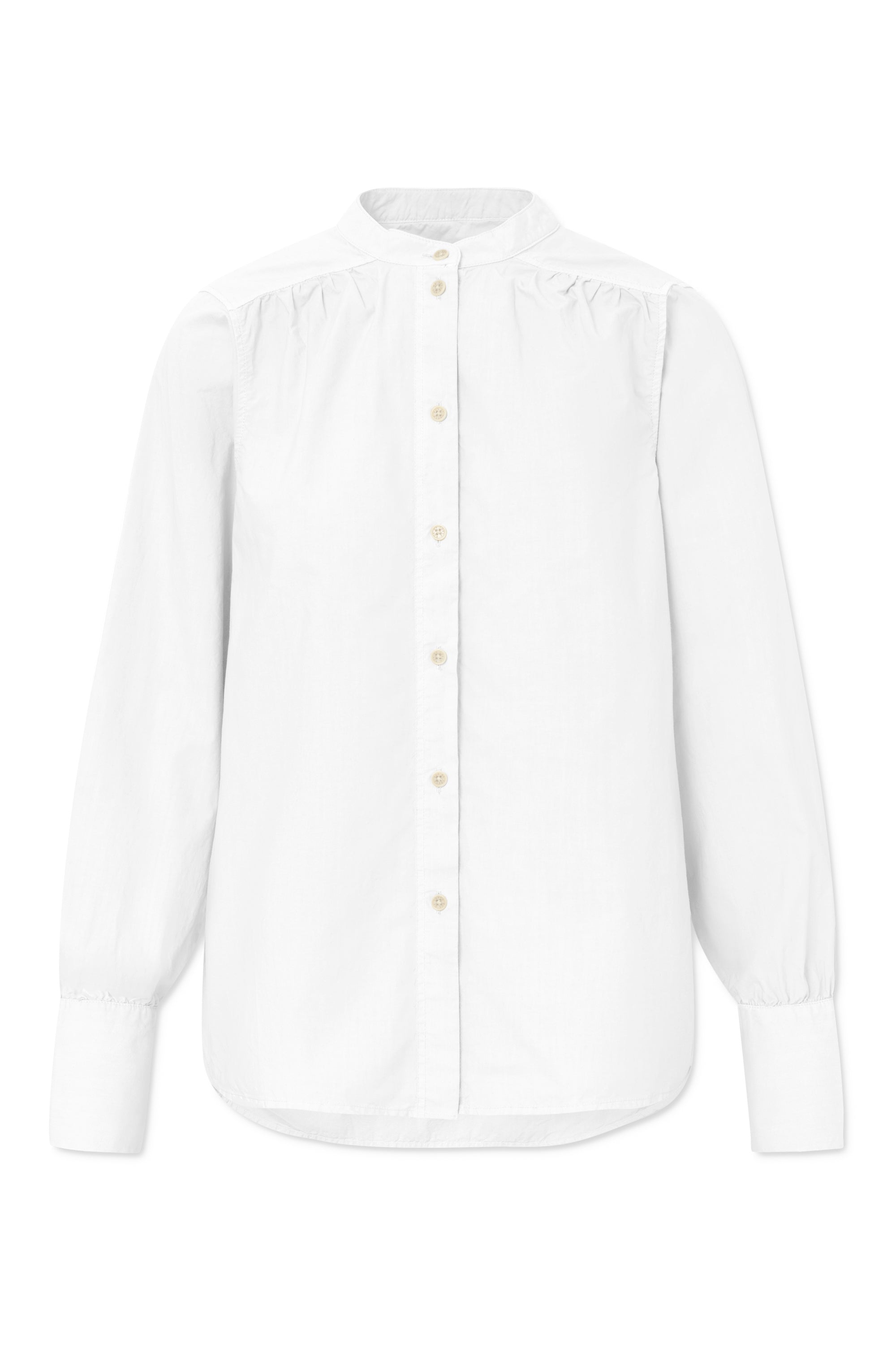 Rue de Tokyo SABINE GARMENT DYED POPLIN SHIRTS WHITE