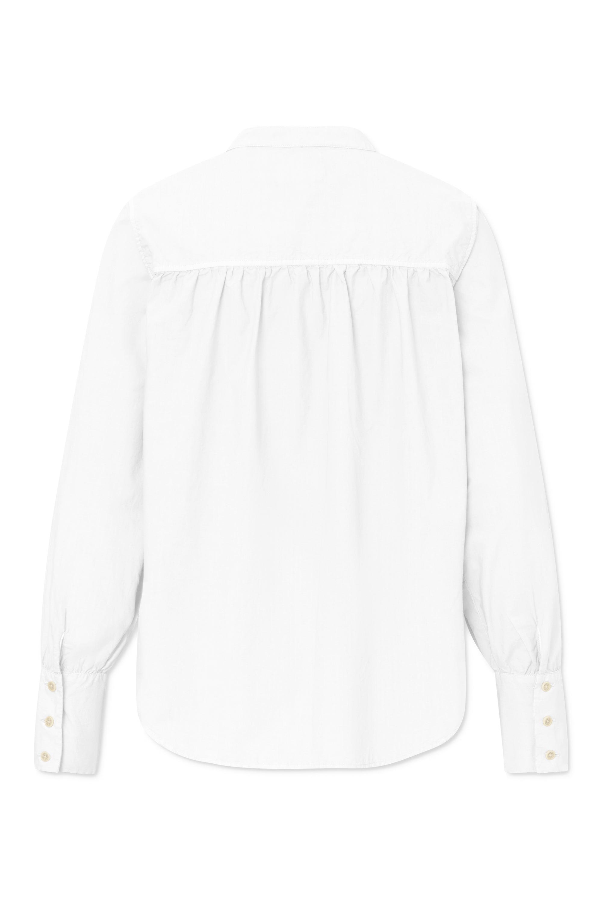 Rue de Tokyo SABINE GARMENT DYED POPLIN SHIRTS WHITE