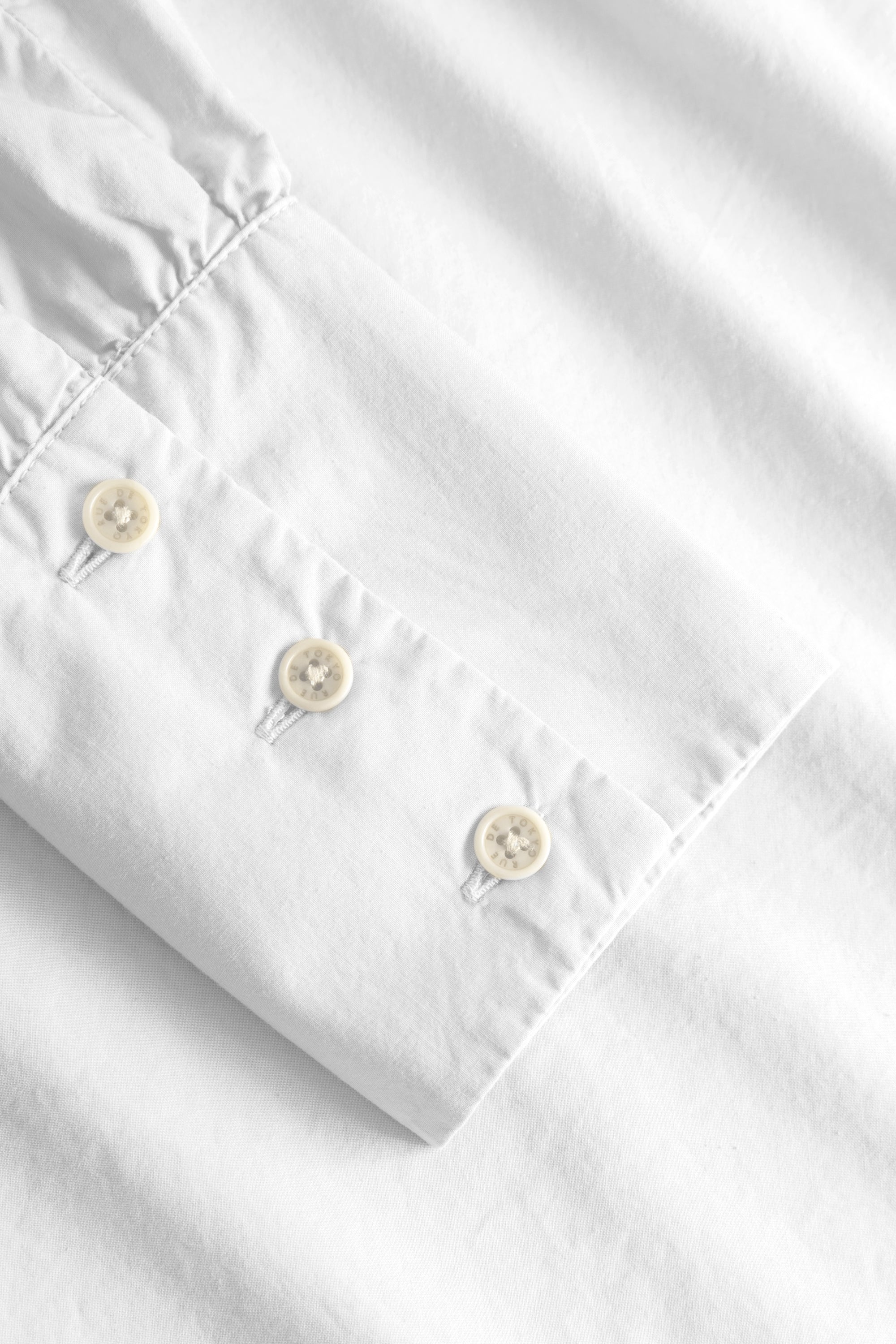 Rue de Tokyo SABINE GARMENT DYED POPLIN SHIRTS WHITE