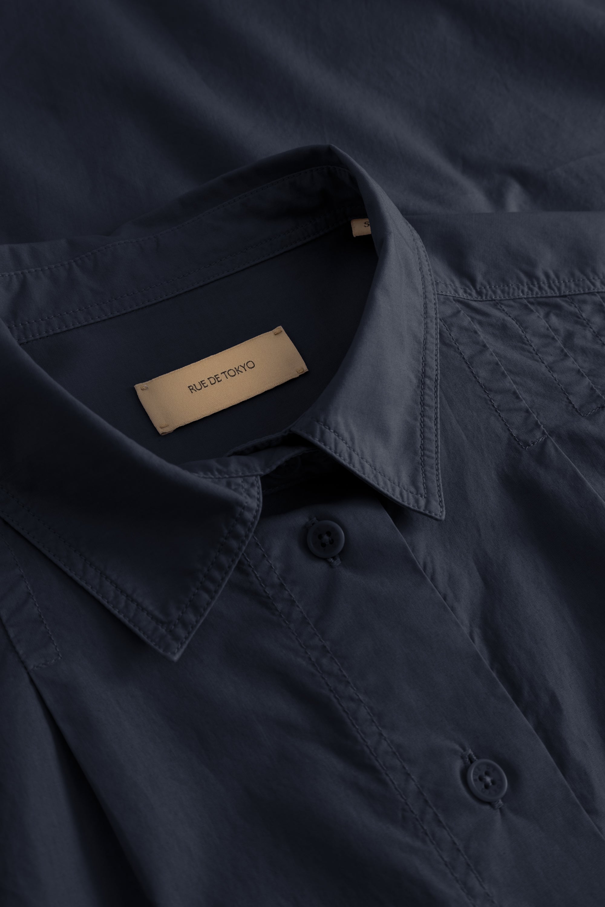 Rue de Tokyo SAEKE GMTD POPLIN Shirts DARK NAVY