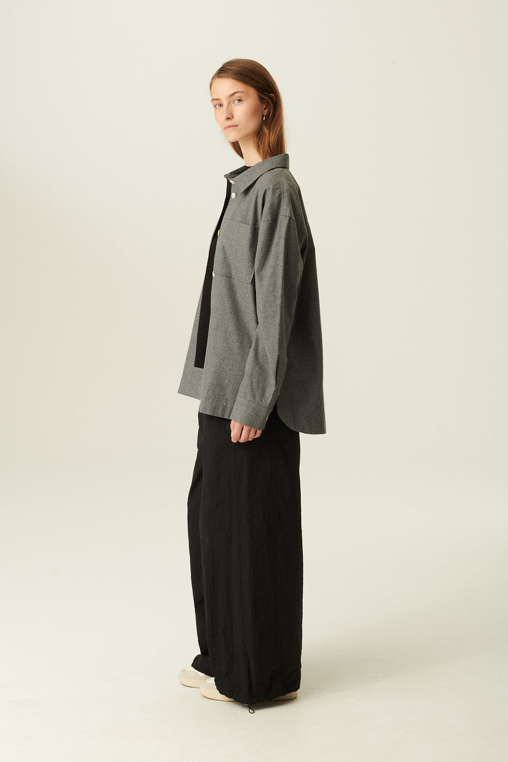 Rue de Tokyo SAFFRON SHIRT GREY MELANGE SHIRTS GREY CHECK