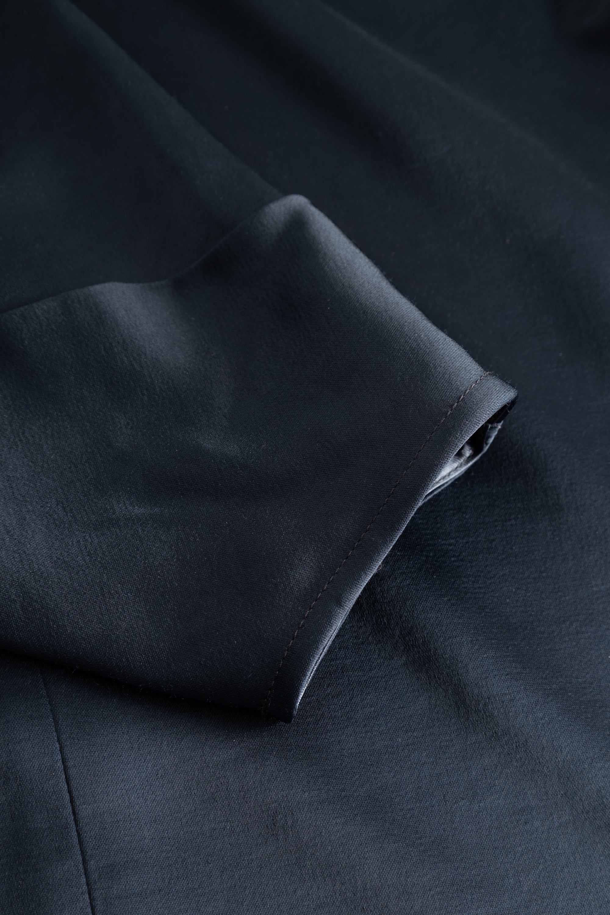 Rue de Tokyo SAFINE HEAVY VISCOSE SATIN BLOUSES MIDNIGHT BLUE