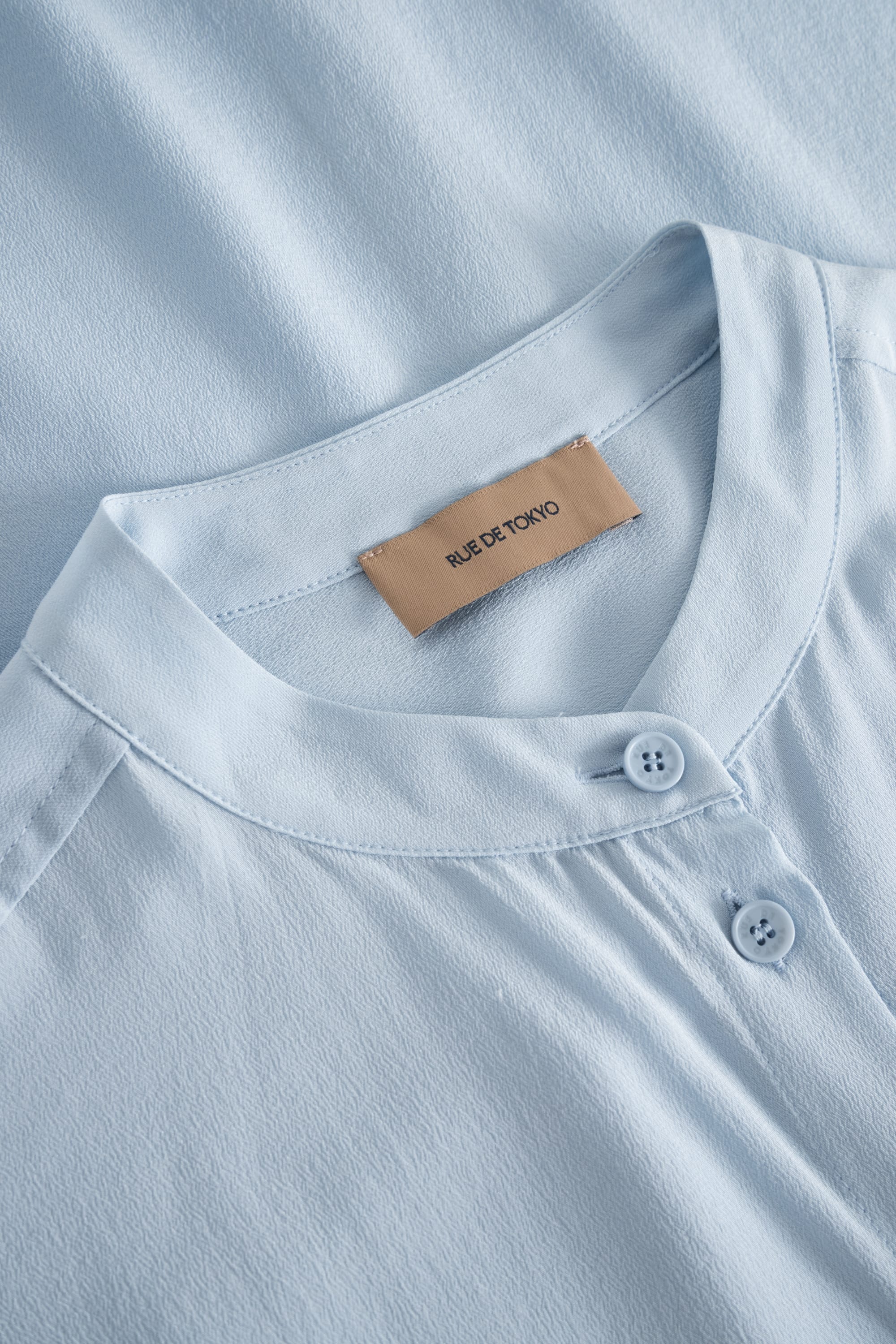 Rue de Tokyo SALMA SILK SHIRT LIGHT BLUE Shirts LIGHT BLUE