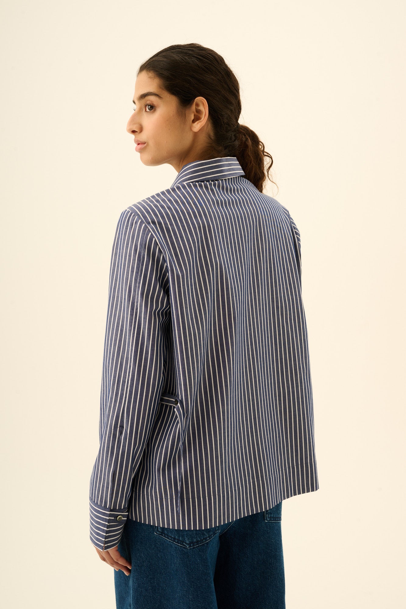 Rue de Tokyo SALOMA NAVY STRIPE Shirts NAVY/WHITE