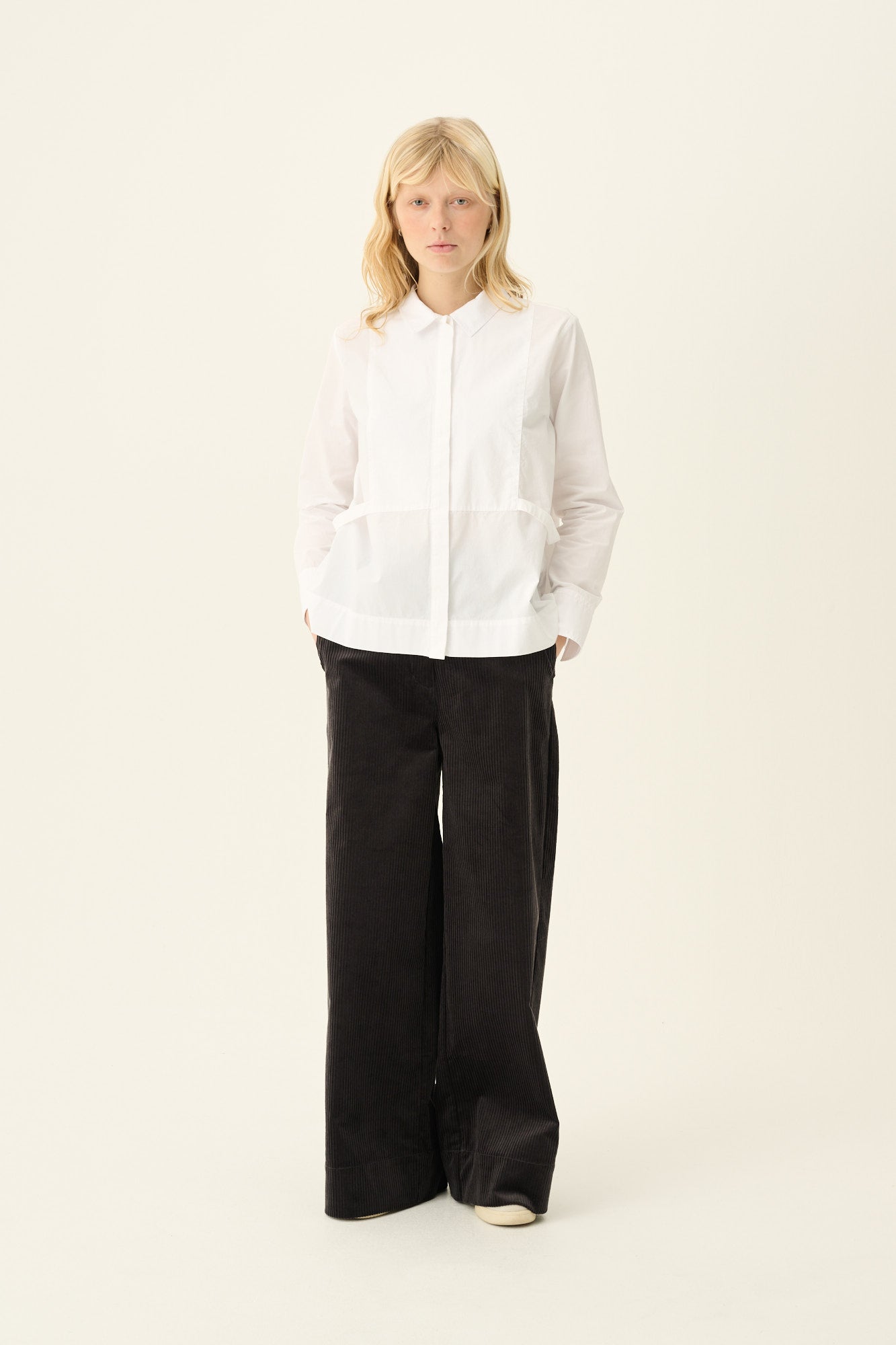 Rue de Tokyo SALOMA ORGANIC GARMENT DYED POPLIN Shirts WHITE