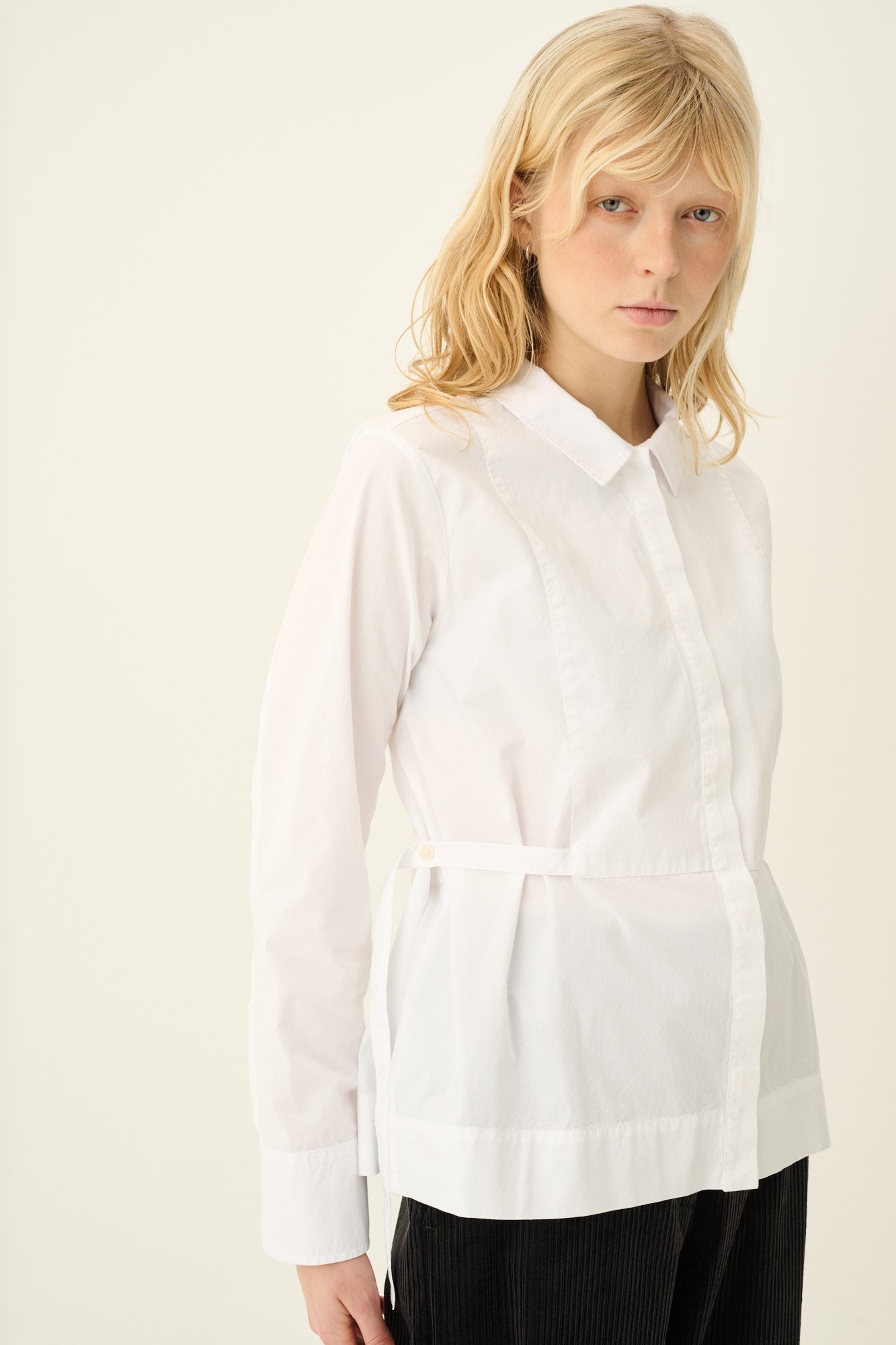 Rue de Tokyo SALOMA ORGANIC GARMENT DYED POPLIN Shirts WHITE