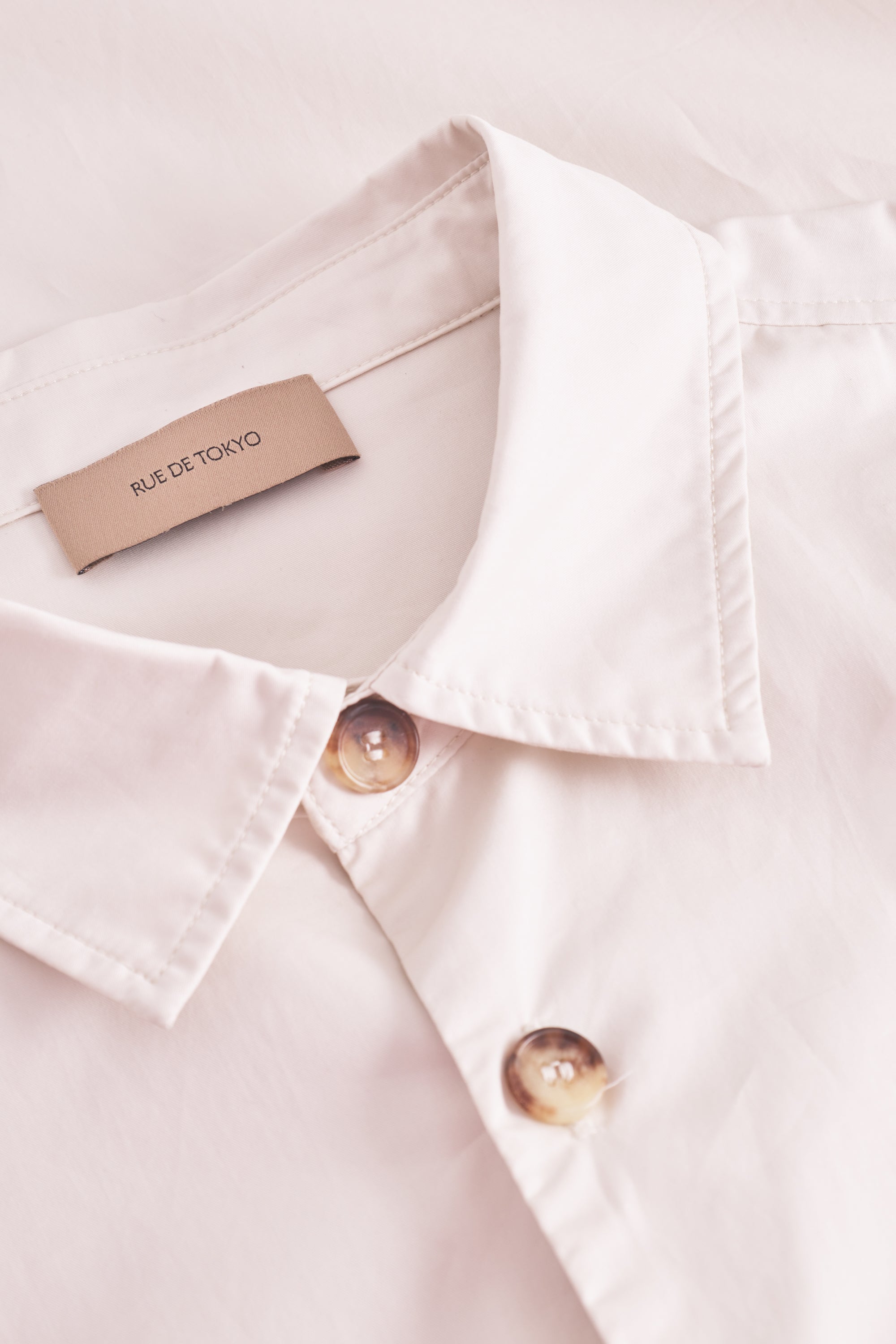 Rue de Tokyo SALVIO MOOMIN ORGANIC POPLIN EMB Shirts IVORY BLACK EMBROIDERY