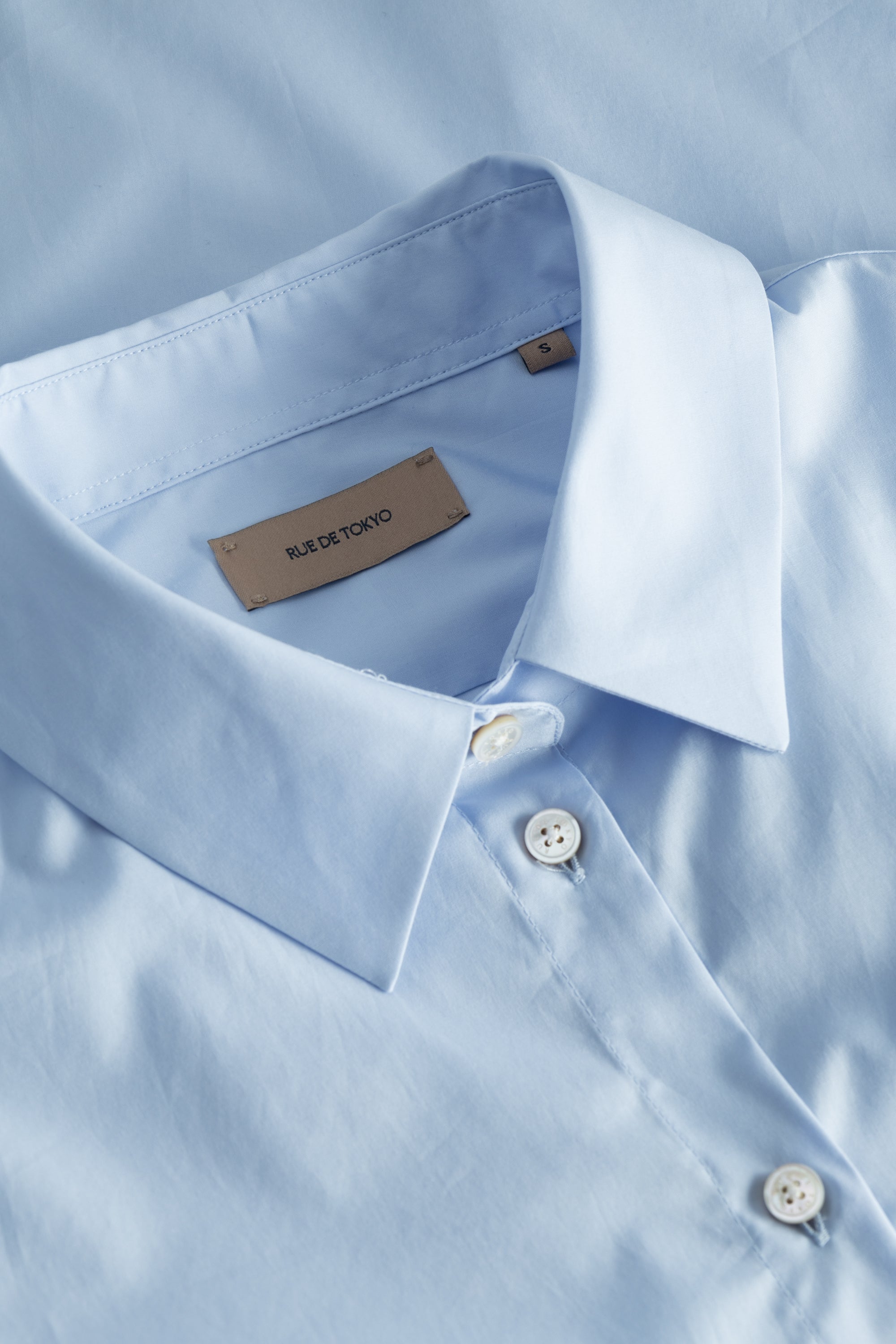 Rue de Tokyo SAMITA MAYFAIR SOLID SHIRTS LIGHT BLUE