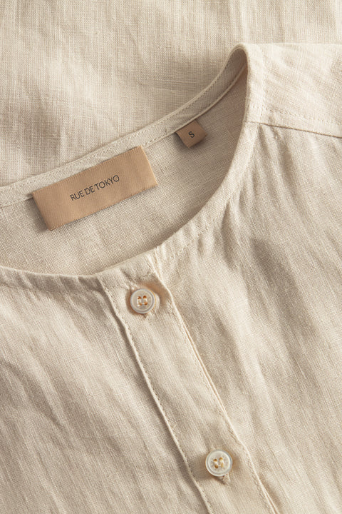 Rue de Tokyo SARAI LIGHT LINEN SHIRTS SAND