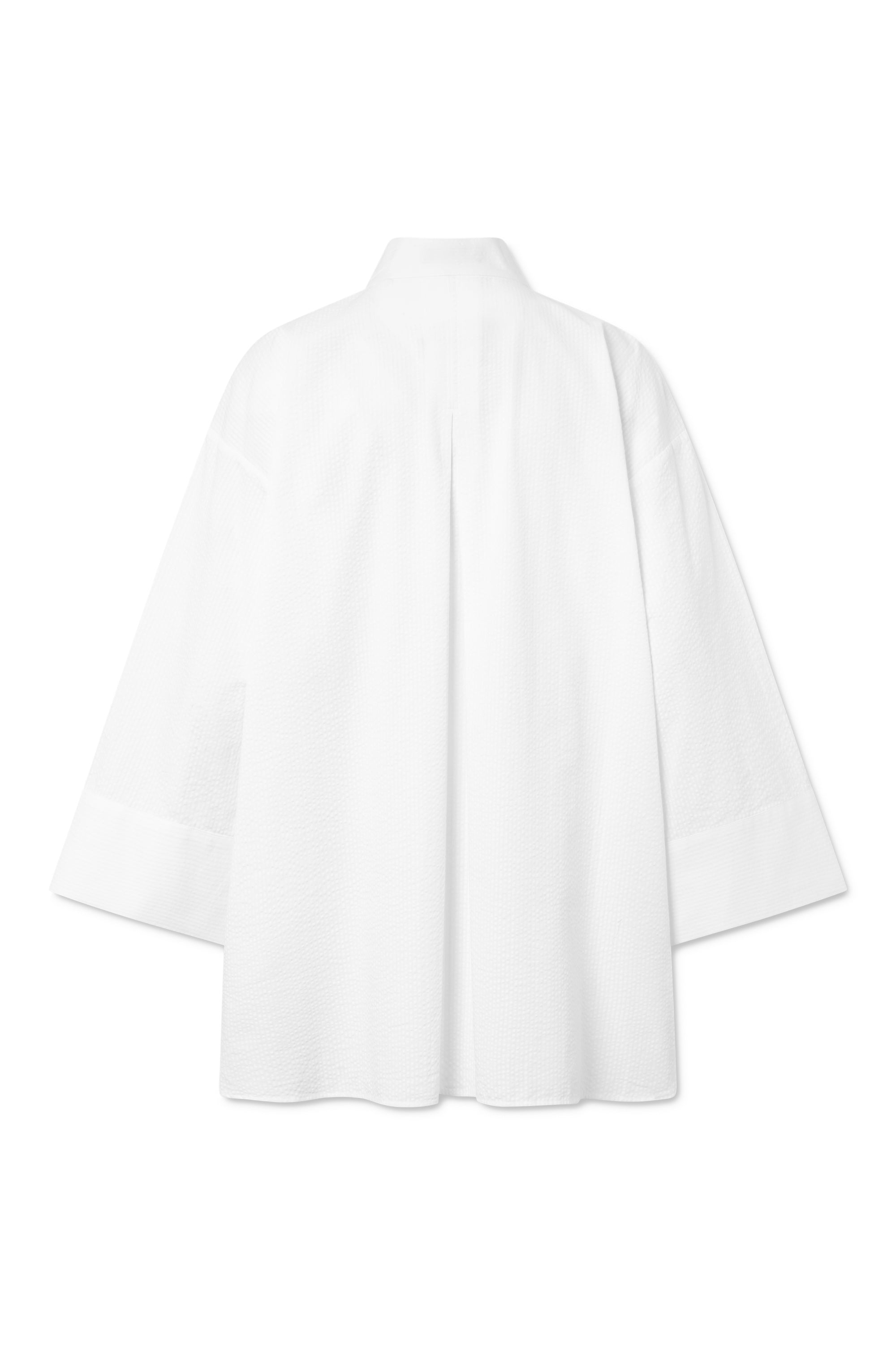 Rue de Tokyo SASCHA LIGHT SEERSUCKER STRIPE SHIRTS WHITE