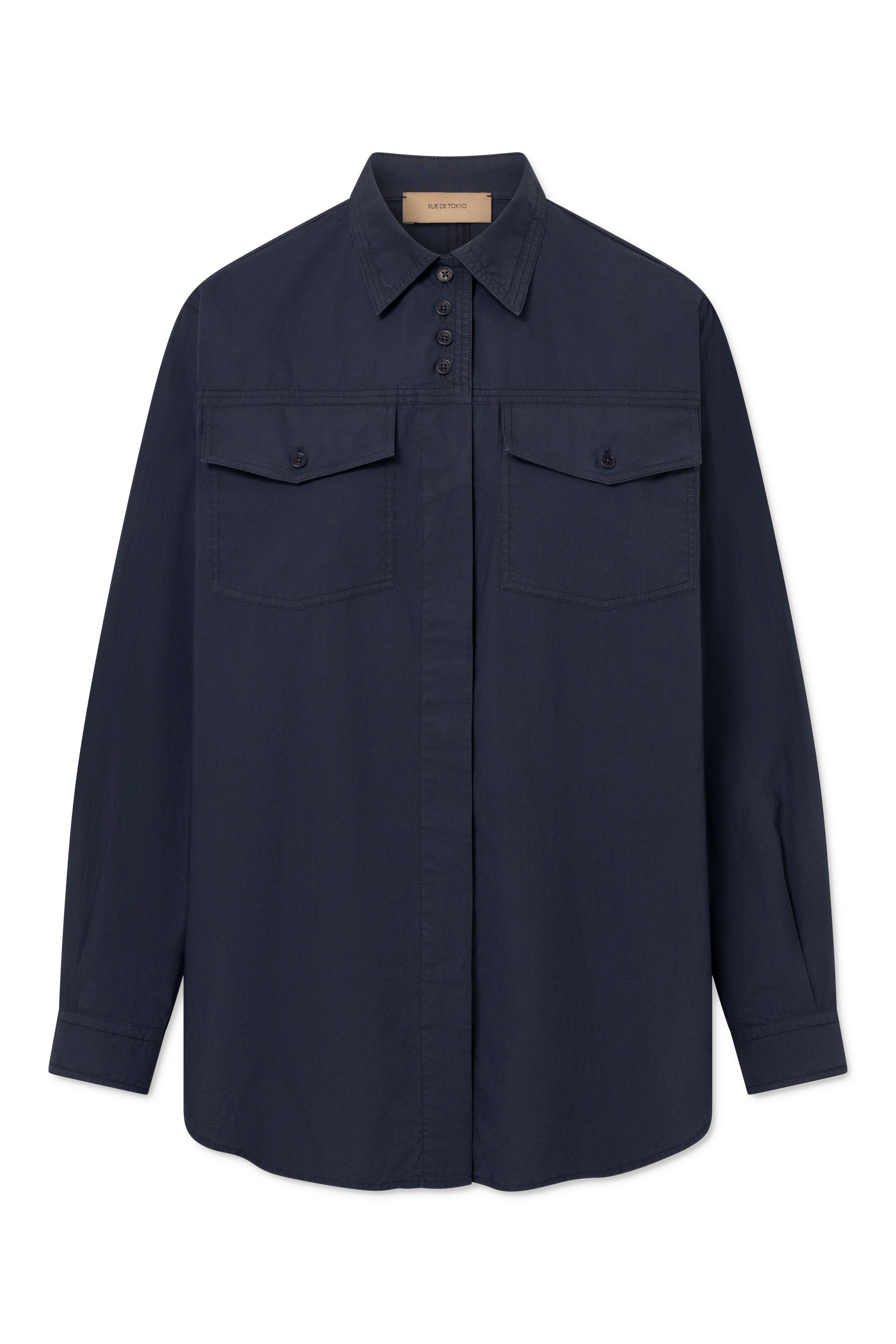 Rue de Tokyo SASI GMTD POPLIN Shirts DARK NAVY