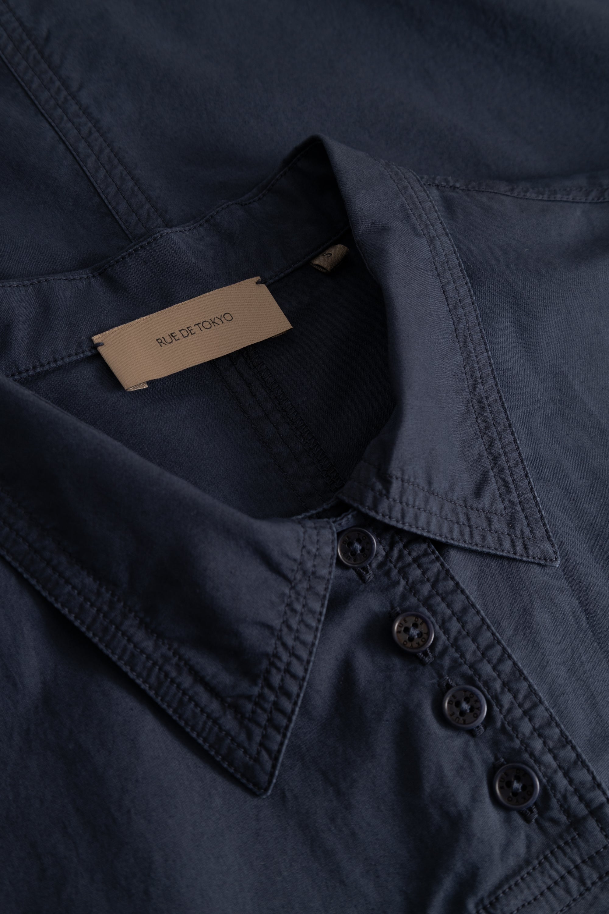 Rue de Tokyo SASI GMTD POPLIN Shirts DARK NAVY