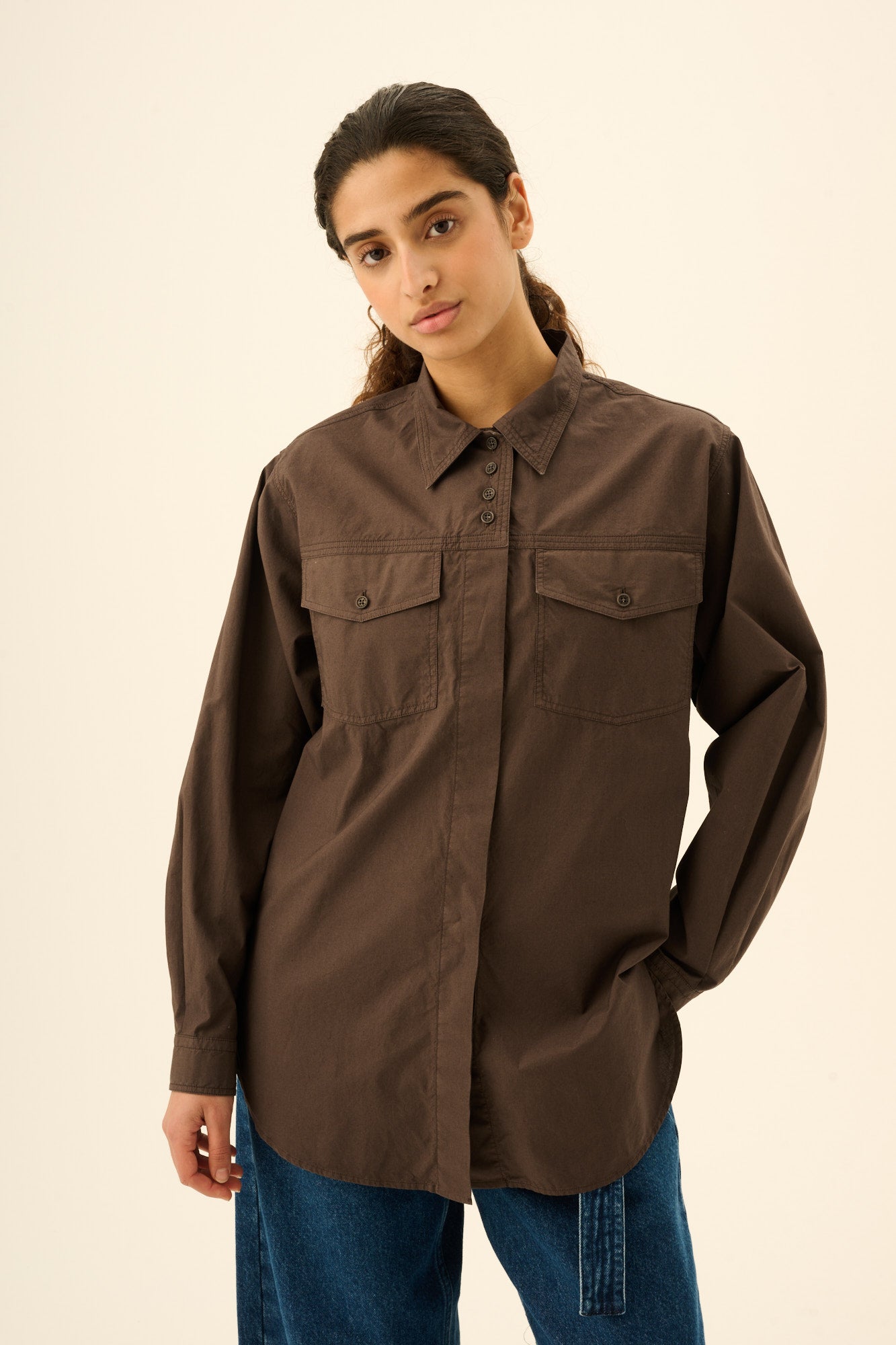 Rue de Tokyo SASI GMTD POPLIN Shirts FUDGE