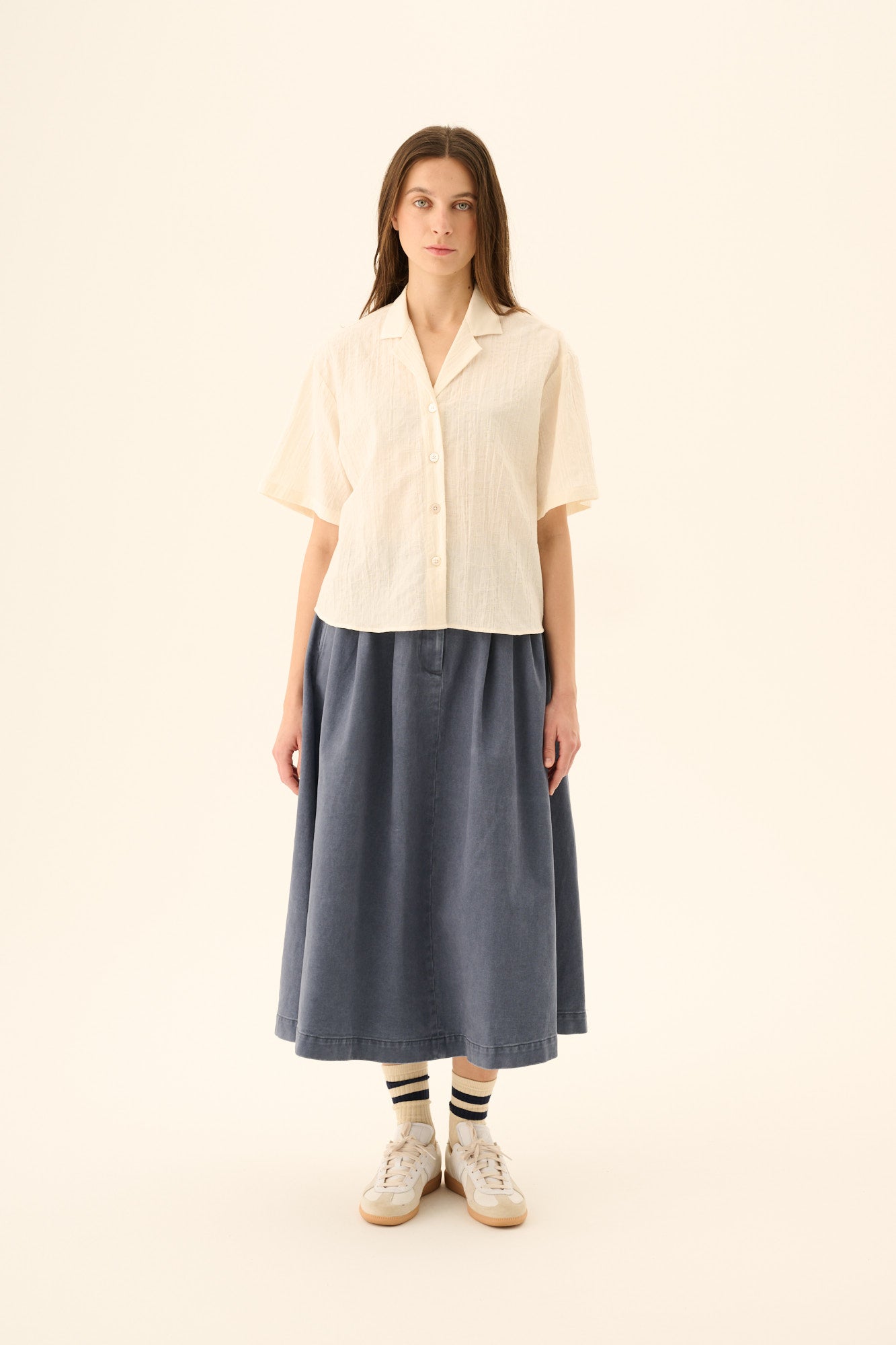 Rue de Tokyo SASKIA LIGHT JACQUARD Shirts EGGSHELL