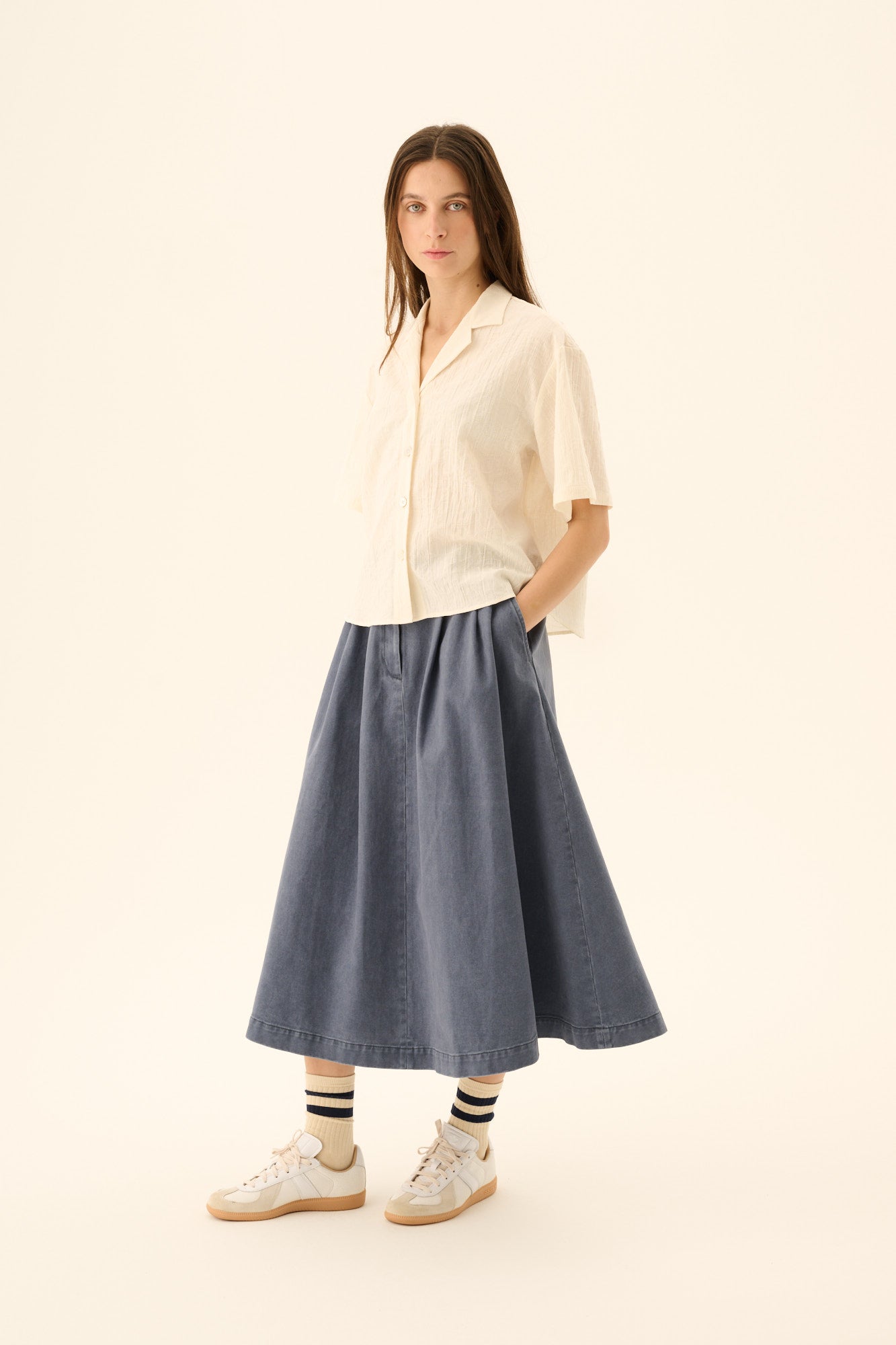 Rue de Tokyo SASKIA LIGHT JACQUARD Shirts EGGSHELL