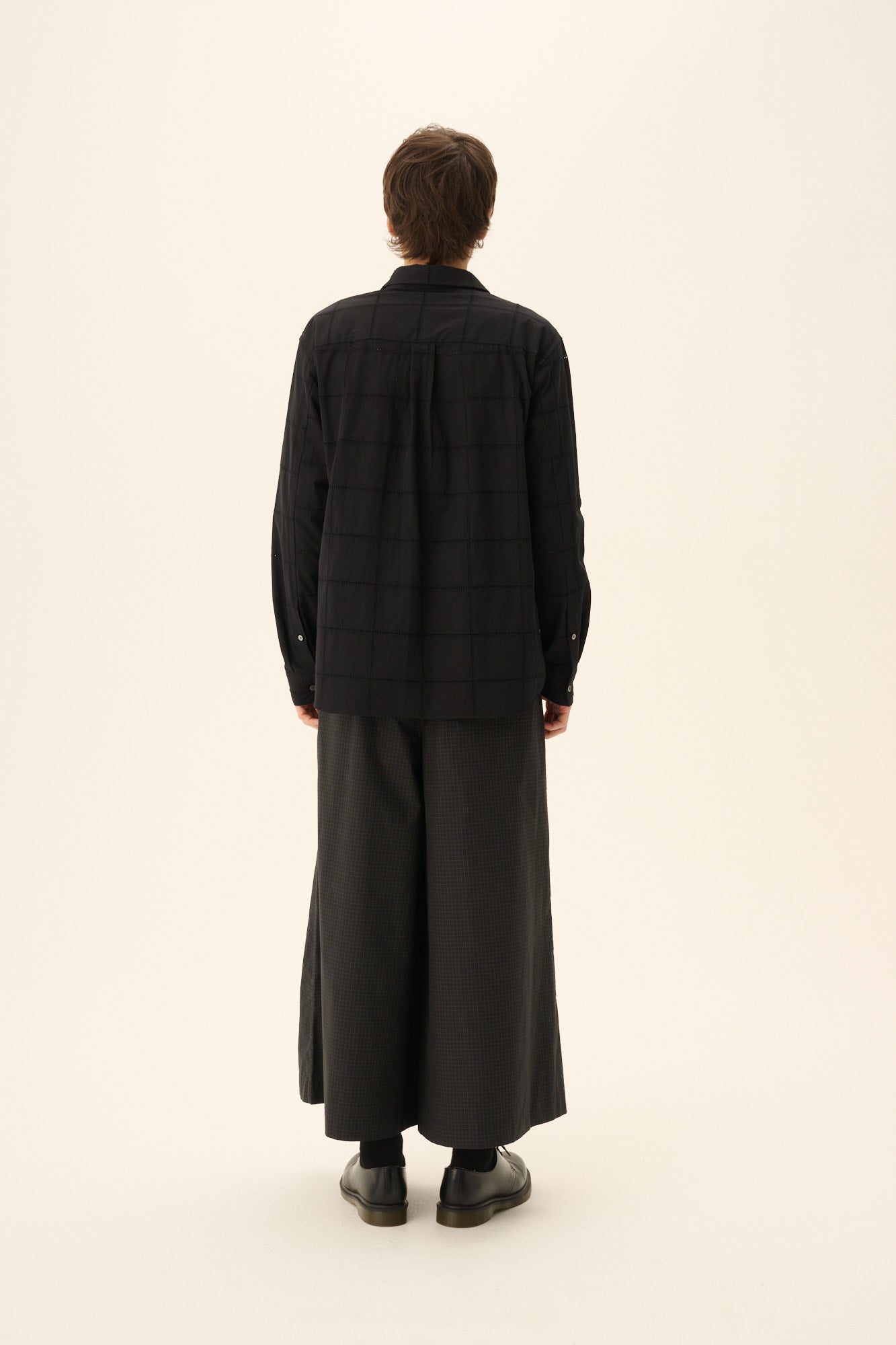 Rue de Tokyo SATOSHI EYELET POPLIN Shirts BLACK