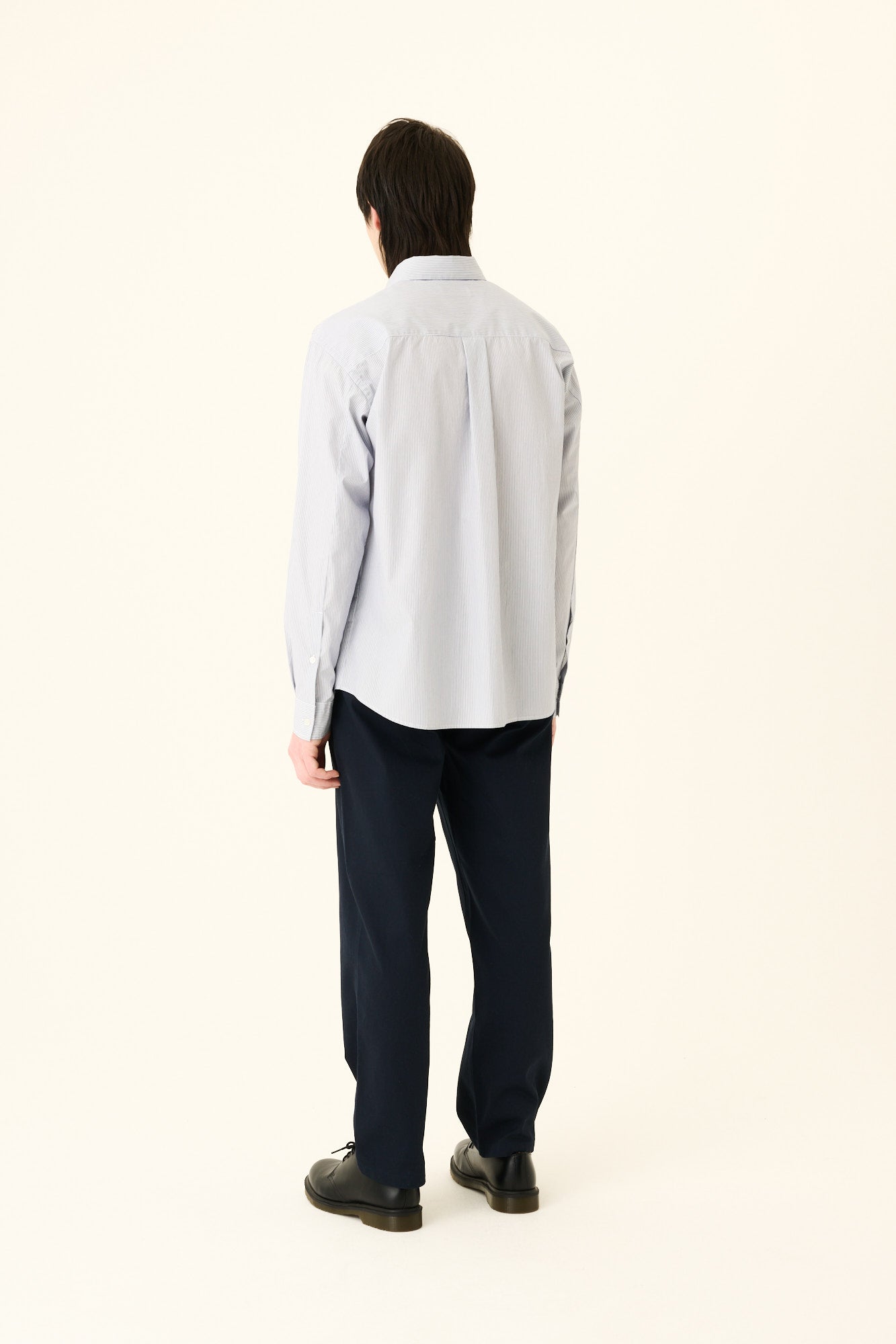 Rue de Tokyo SATOSHI MAYFAIR STRIPE Shirts NAVY WHITE STRIPE