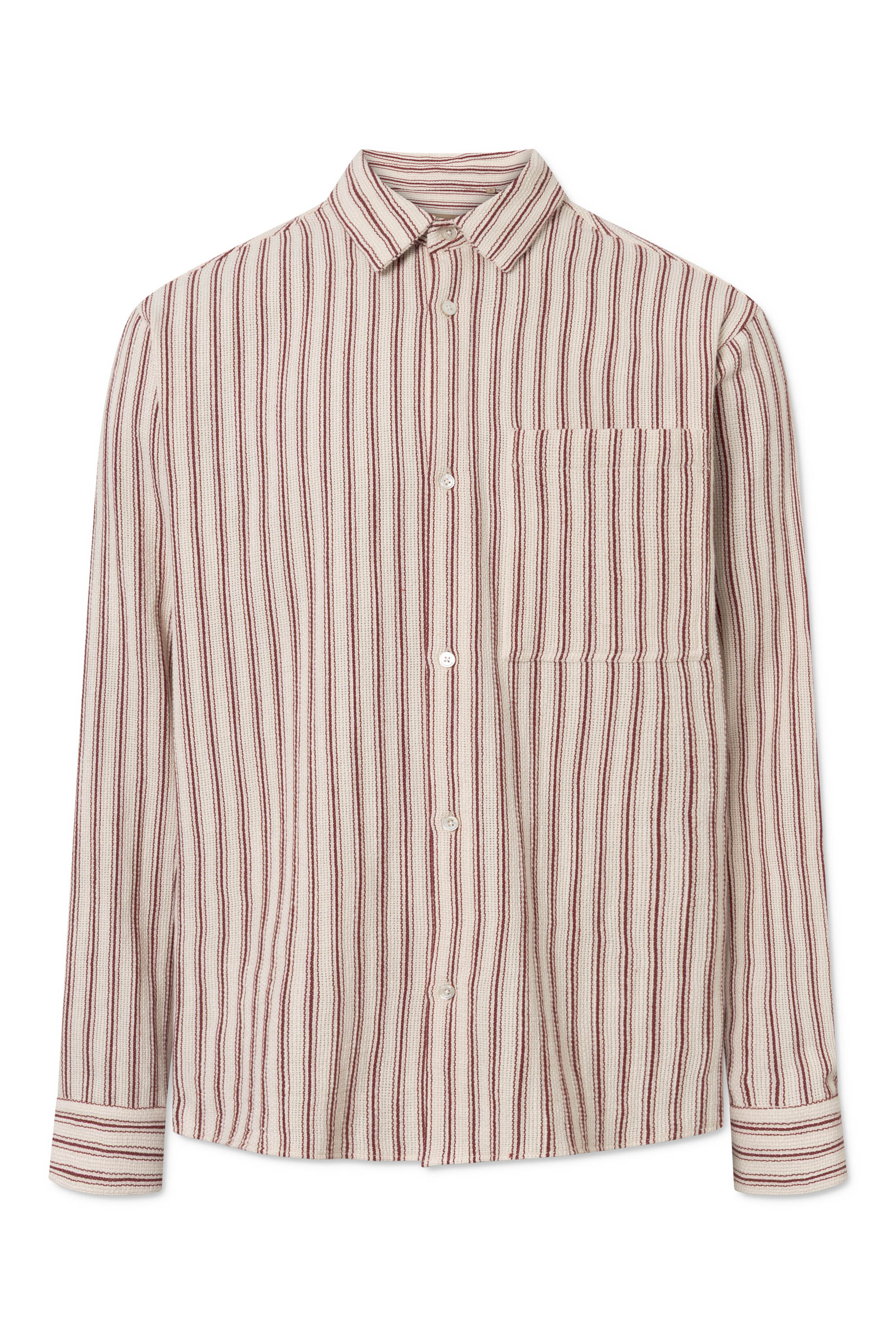 Rue de Tokyo SATOSHI RUSTIC SHIRTING Shirts RED/CREAM