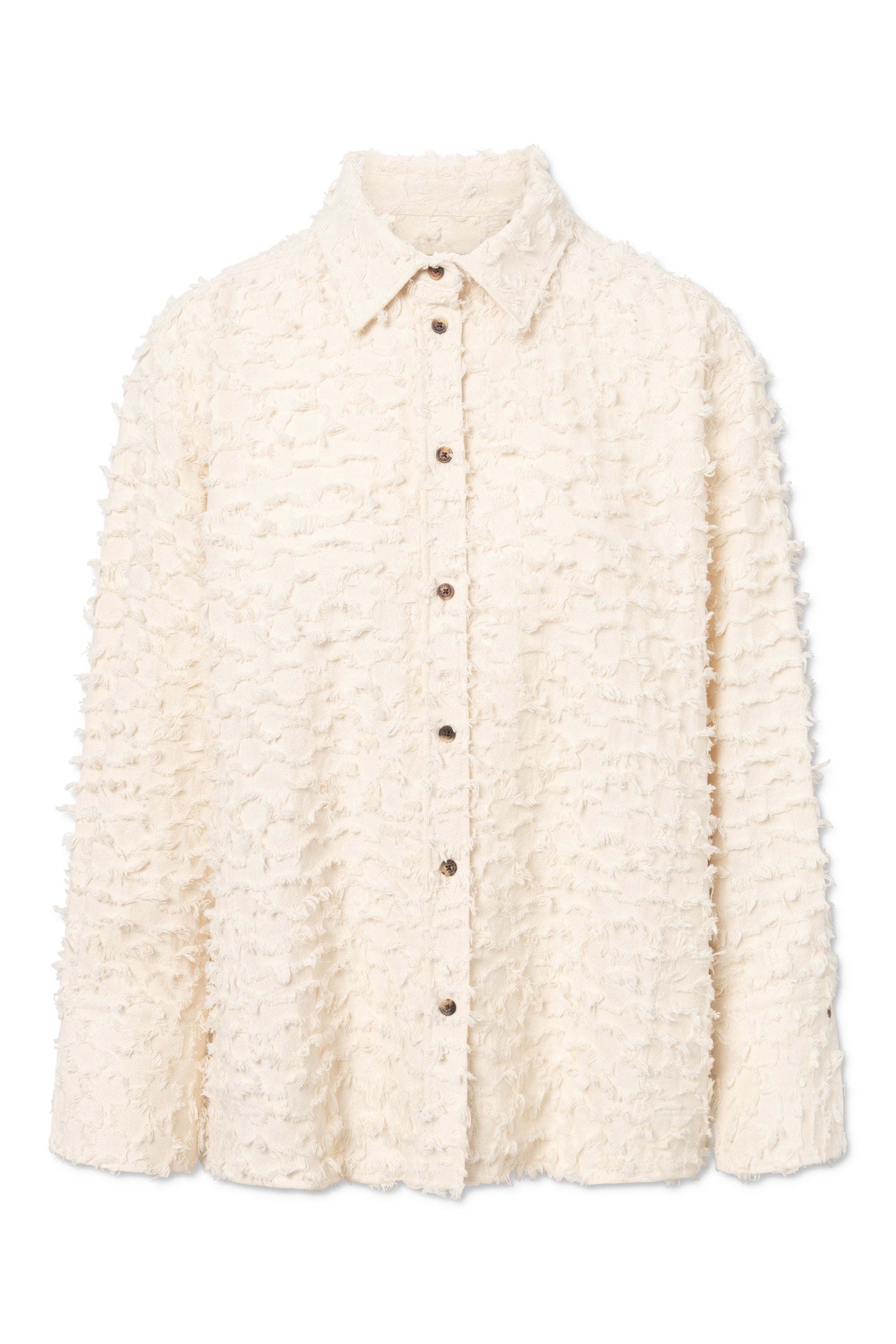 Rue de Tokyo SEKE TWILL FIL DE COUPE Shirts RAW WHITE